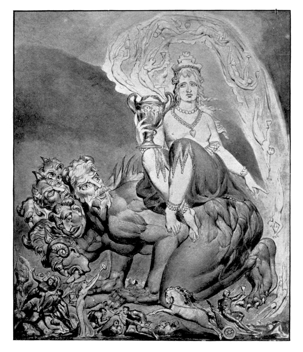 William Blake Devour grand tableau encadré noir impression d'art mat