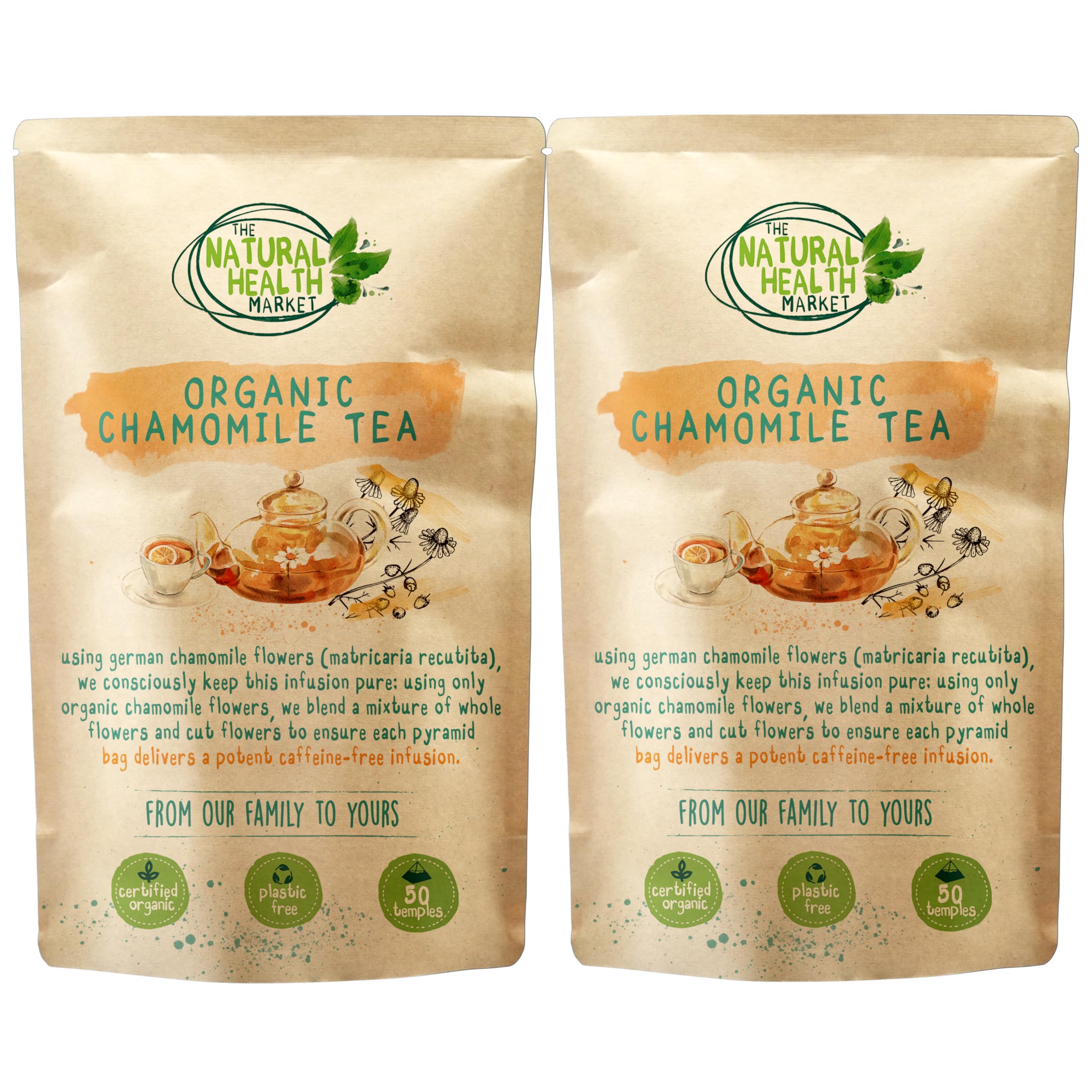 Organic Ginger Tea Bags – Strong Pure Ginger Root Herbal Tea – Plastic-Free & Caffeine-Free – Soil Association Organic – 50 Compostable Tea Bags – The Natural Health Market — view 19
