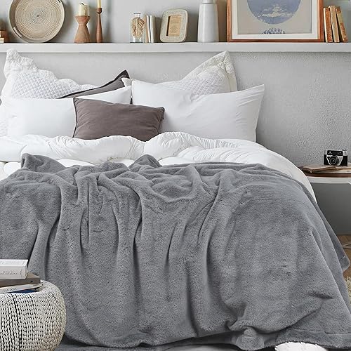 Manta de piel sintética suave y lujosa, manta reversible de piel sintética, acogedora y cómoda, manta de visón cálida y esponjosa, 60 x 80 pulgadas,