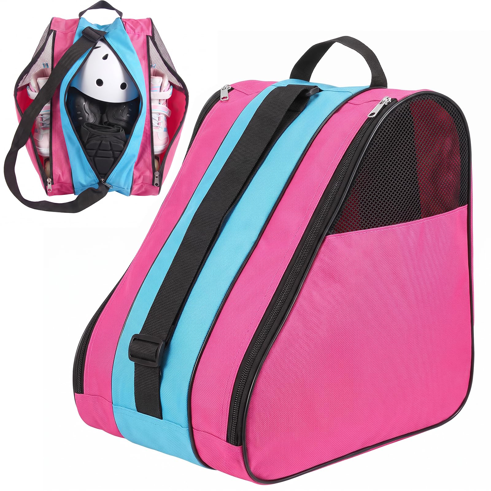 HURODZ Roller Skate Bag, Ice Skate Bag with Adjustable Shoulder Strap