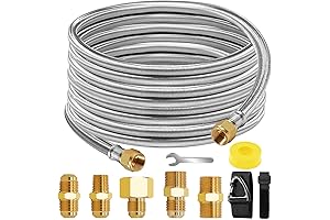 24Ft High Pressure Braided Propane Hose Extension and fittings
