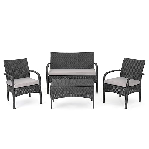 Christopher Knight Home Cordoba Outdoor Wicker Chat Set with Water