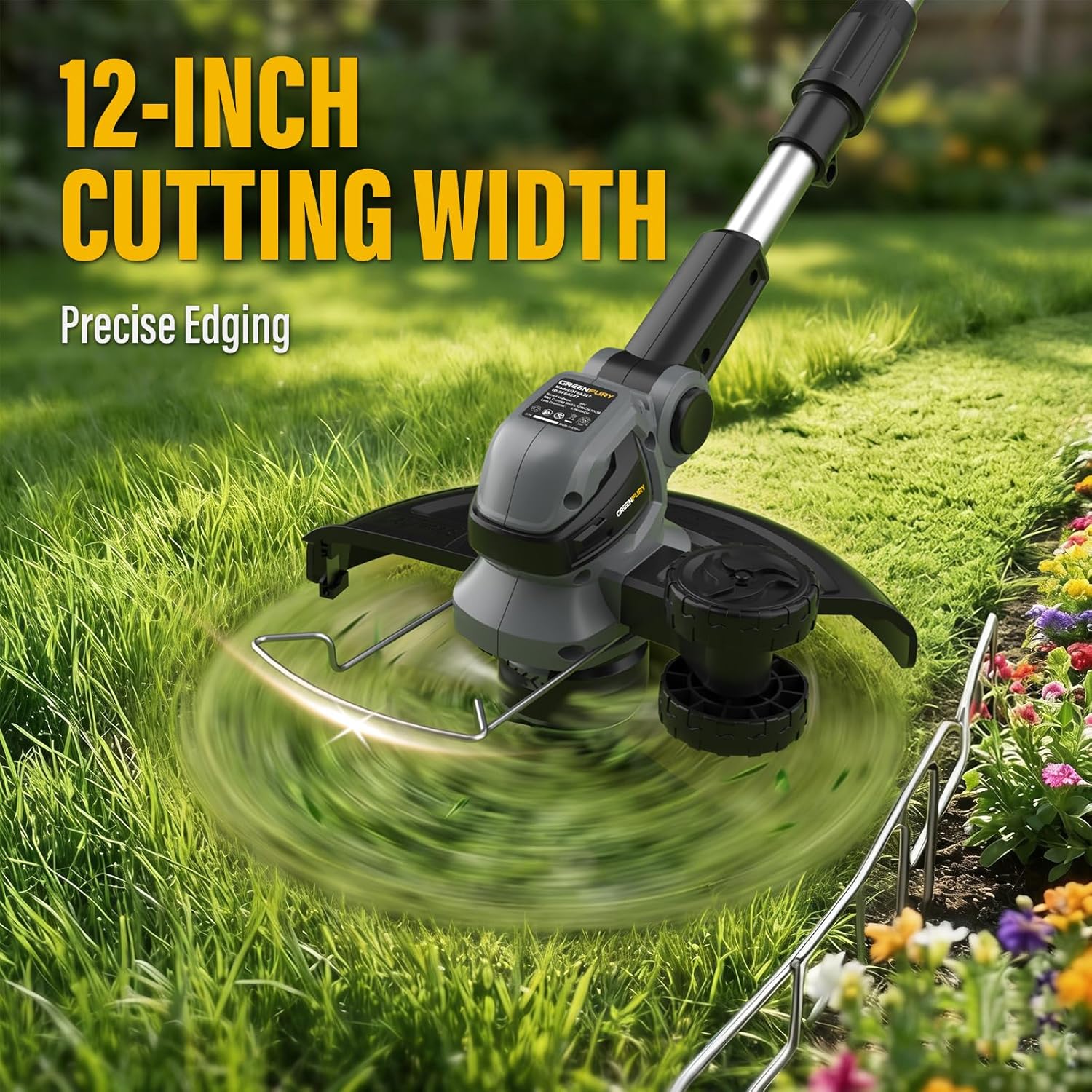 Weed Wacker Compatible with Dewalt 20V Max Battery, 12 Inch Cordless String Trimmer, Auto Line Feed Grass Trimmer w/9 Line Spools for Lawn, Yard and Garden (Battery Not Included)