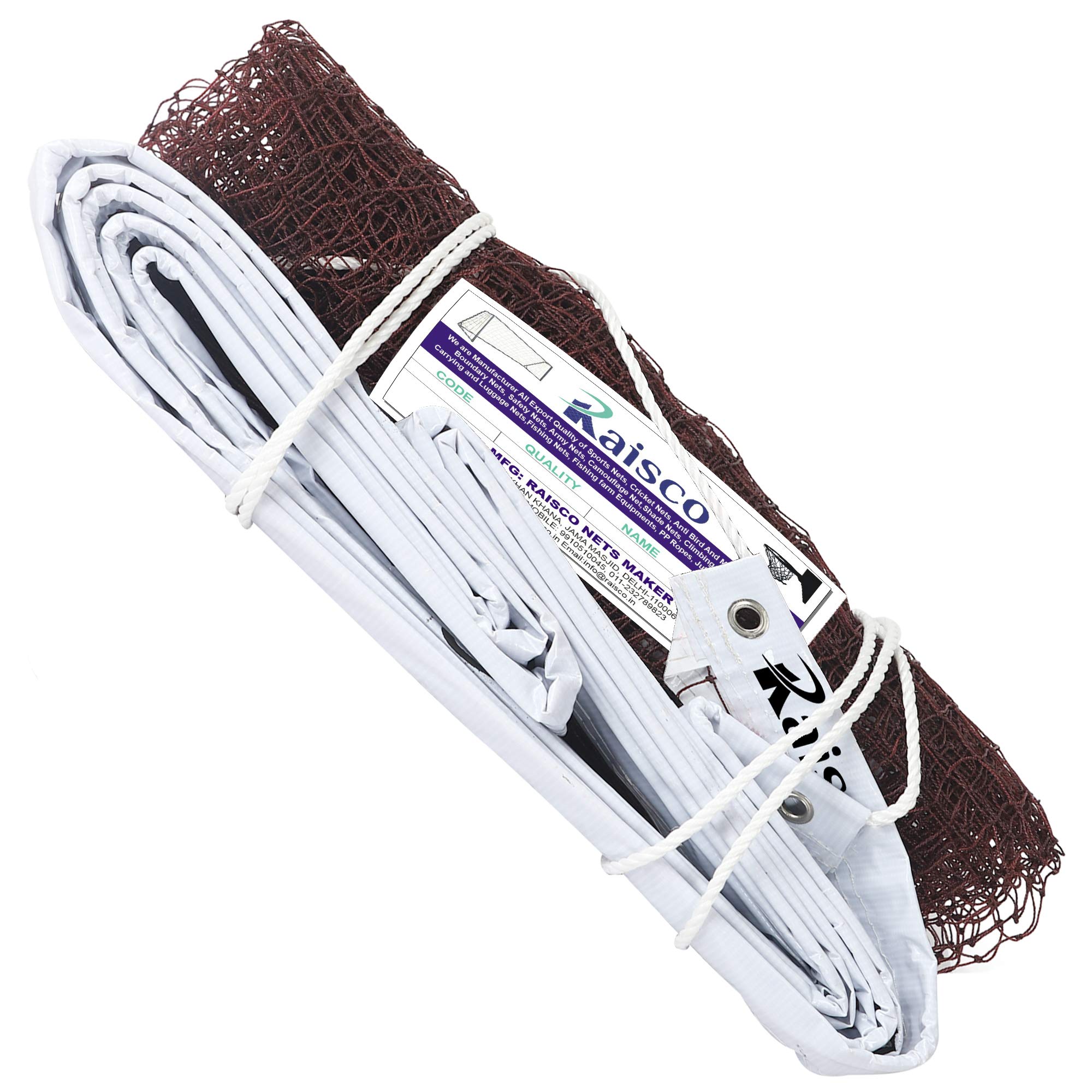 Raisco 716F Nylon Special Four Side Tape Badminton Net (Brown)