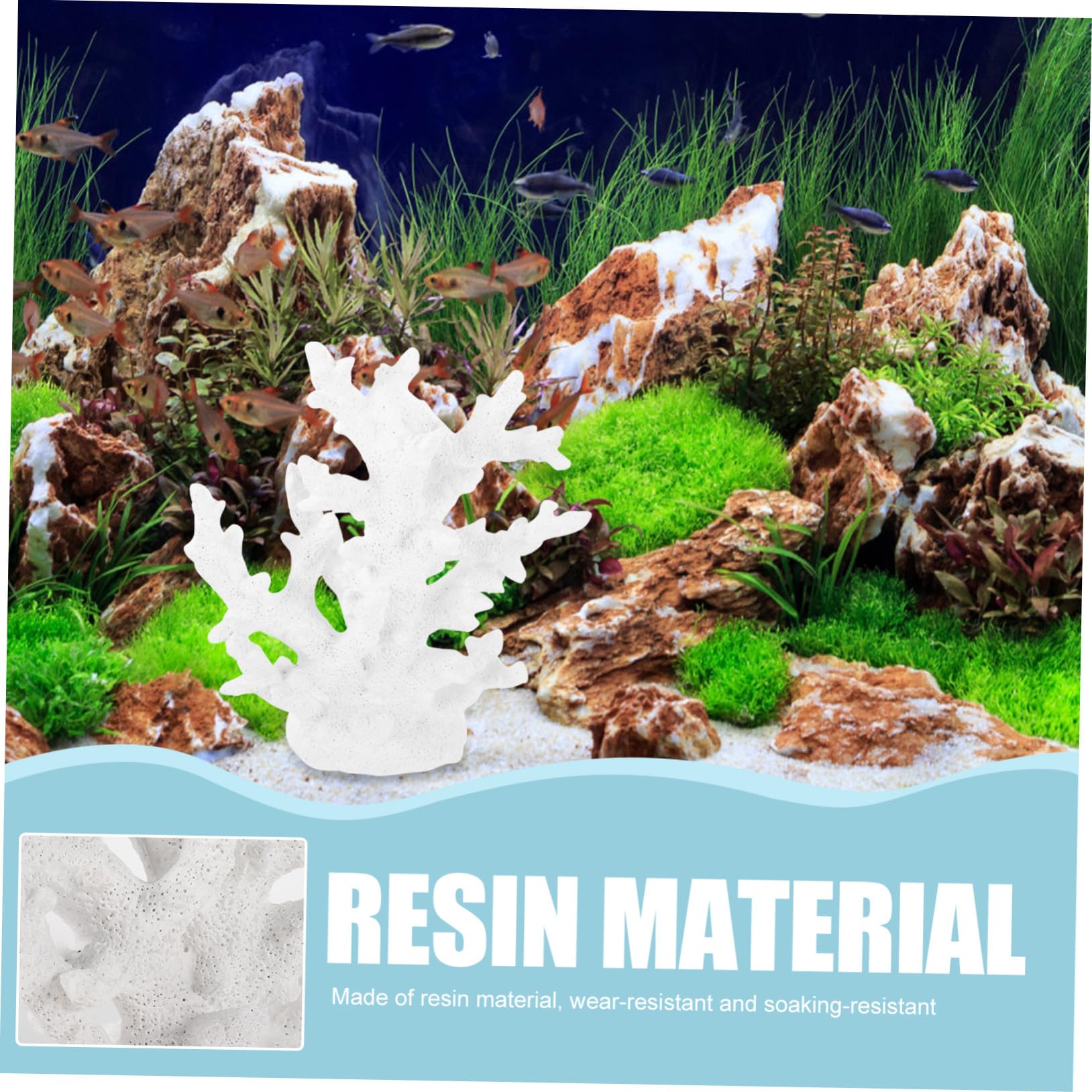 UPKOCH Decoración de Coral Artificial de Resina para Acuario Resistente al Agua Ligera y Duradera Adorno Exclusivo para Peceras Marinas Agua para Paisajes Arrecifes y Regalos