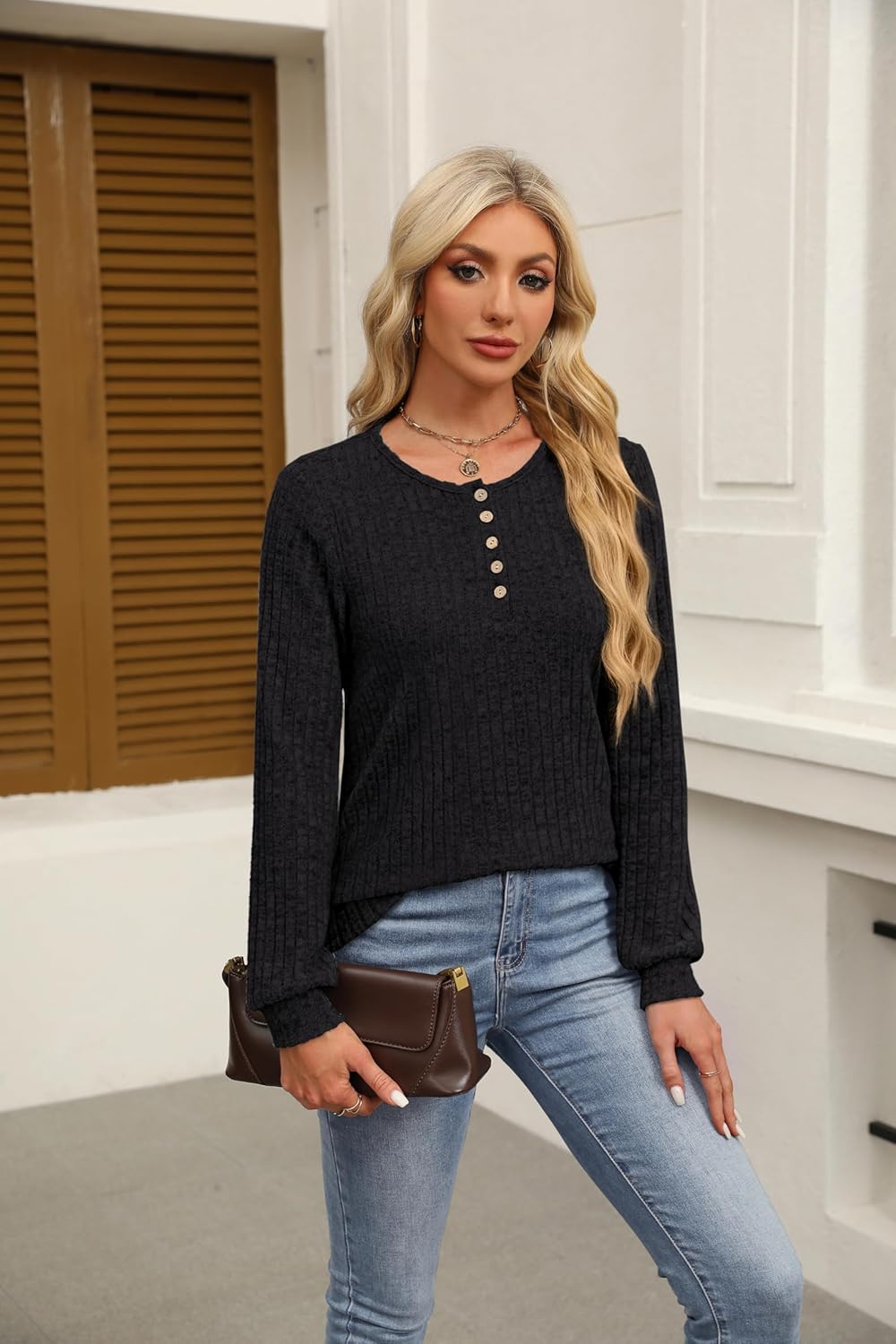 XIEERDUO Sweater for Women Winter Clothing Long Sleeve Shirts Fall Fashion Must Haves Comfiest Airport Outfits Trendy - Image 2