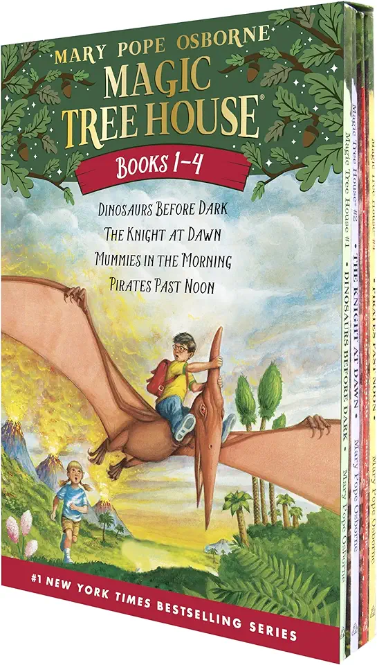 Magic Tree House Boxed Set, Books 1-4: Dinosaurs Before Dark, The Knight at Dawn, Mummies in the Morning, and Pirates Past Noon