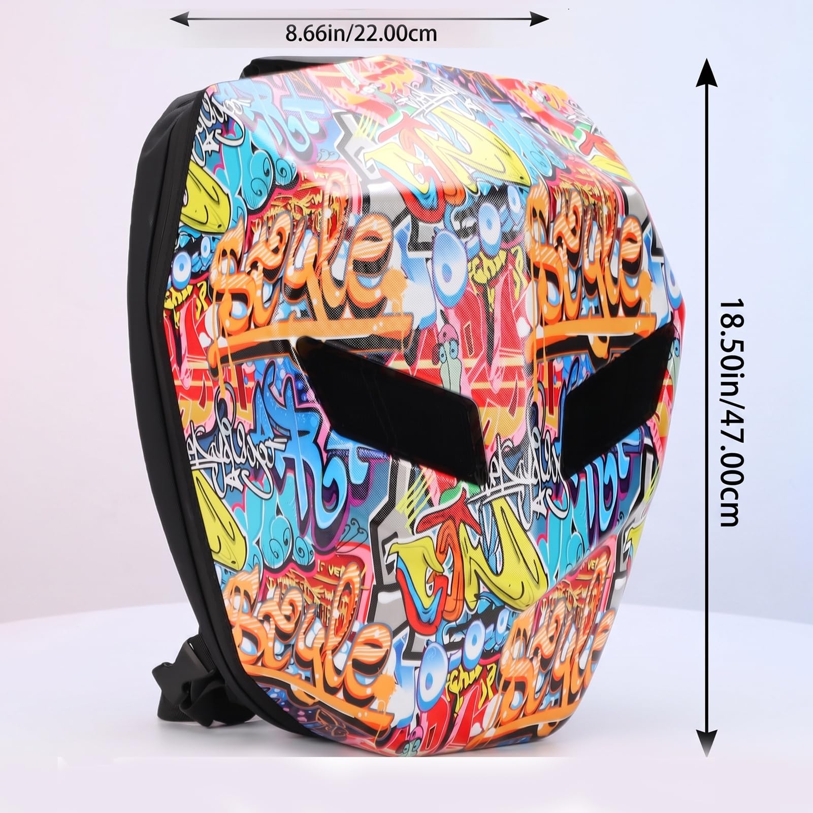 SEAFRONT Plecak Motocyklowy Plecak na Twarda Skorupa Torba na LED Programowalny Dynamiczny Wyświetlacz Wodoodporny Ekran Graffiti Do Jazdy, Podróży, Pracy