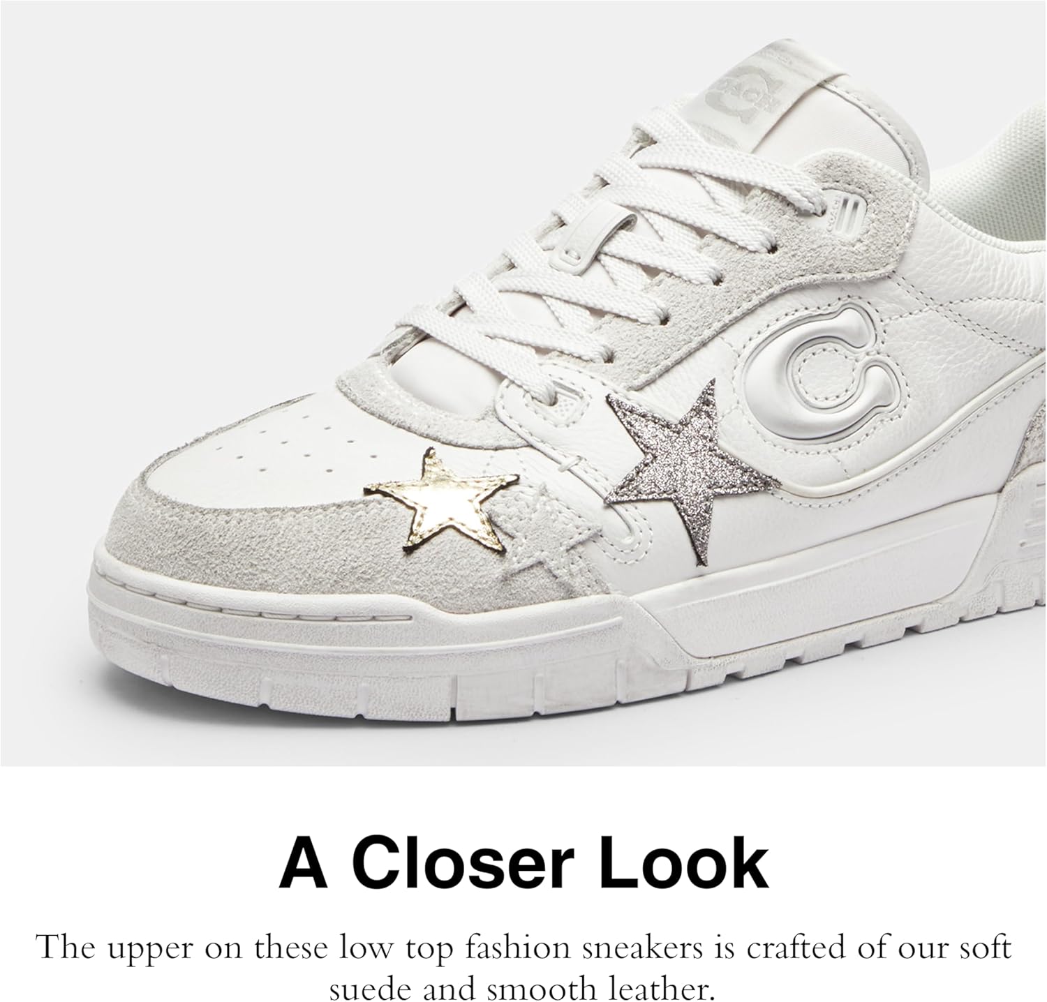 Coach Womens Soho Sneakers with Stars - Image 4