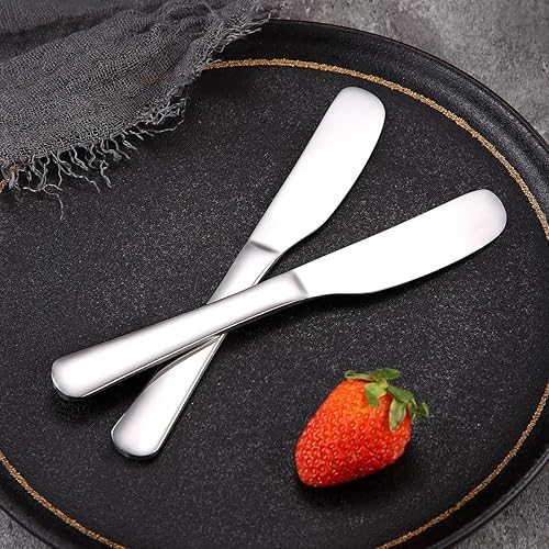 Miniatura 8 de Homquen Cuchillo de mantequilla de acero inoxidable, esparcidor de mantequilla, cuchillos de mantequilla, cuchillo esparcidor de mantequilla para