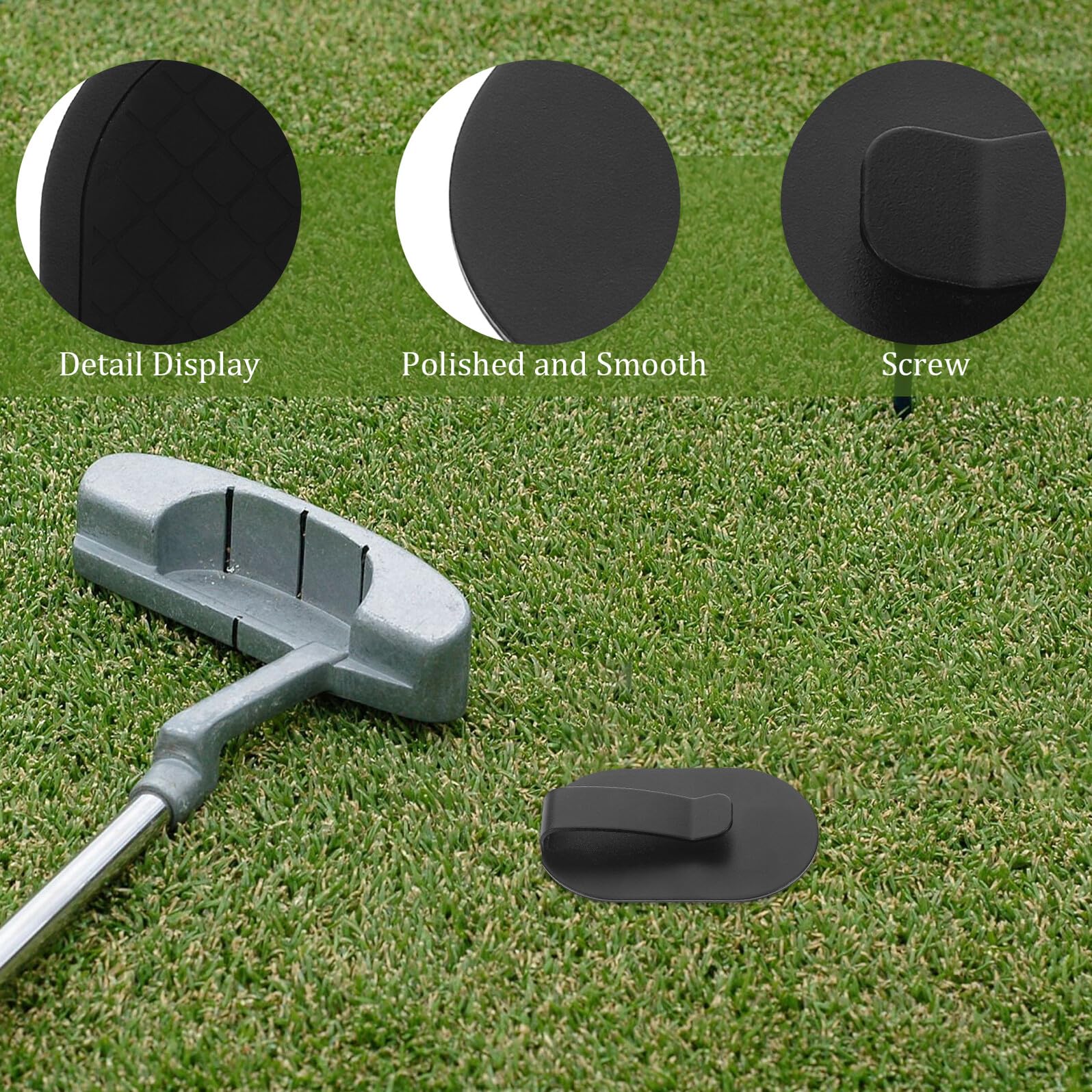 Magnetischer Entfernungsmesser Gürtelhalter 2 Stück Schwarz | Stahl und Silikon, für Gürtel und Tasche, 2stücke, Tragbare Klemme für Golf Entfernungsmesser