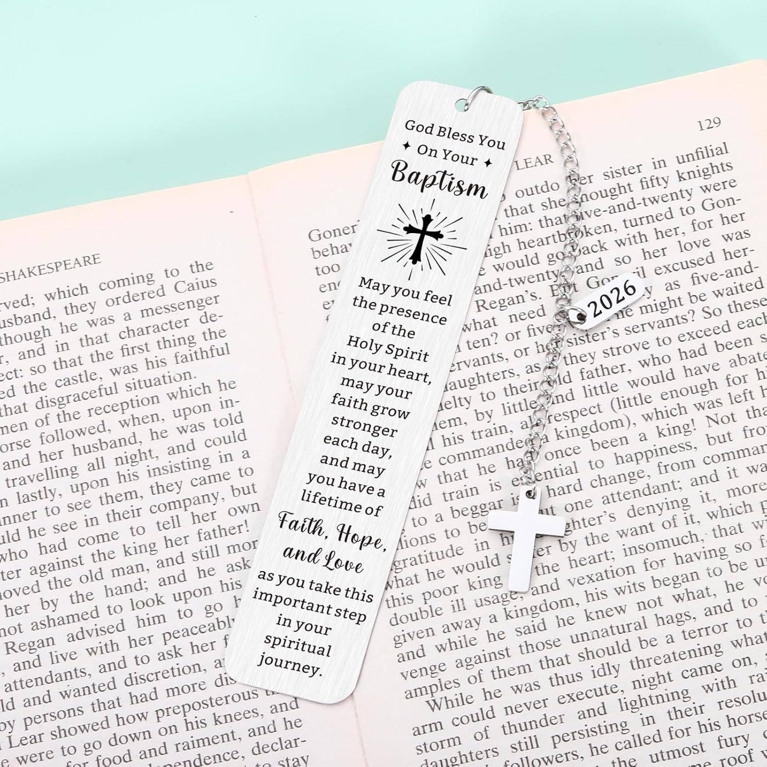 Adult Baptism Gifts for Women Men, Bulk Catholic Baptism Gifts for Teen Girls Boys, Cross Baptism Bookmark, Easter Basket Stuffers,First Communion Gift for Teens,Christening Confirmation Gift for Kids - Image 3
