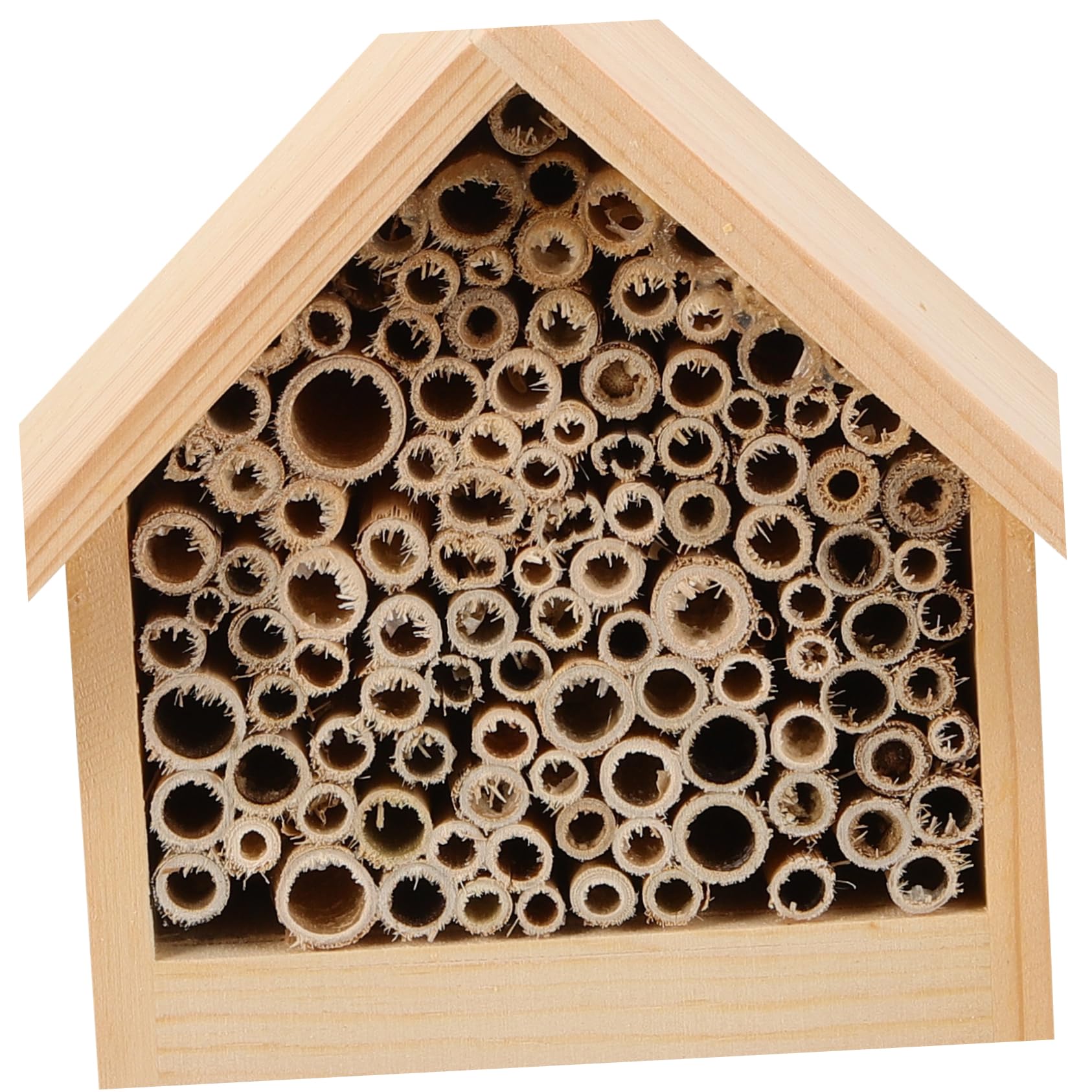 Hängendes Holzbienenhaus für Garten, Holz Außenbereich | Beobachtung von Bienenbestäubern, für Kinder Lehrreich, Individuell Bemalbar, Dekoratives Nest