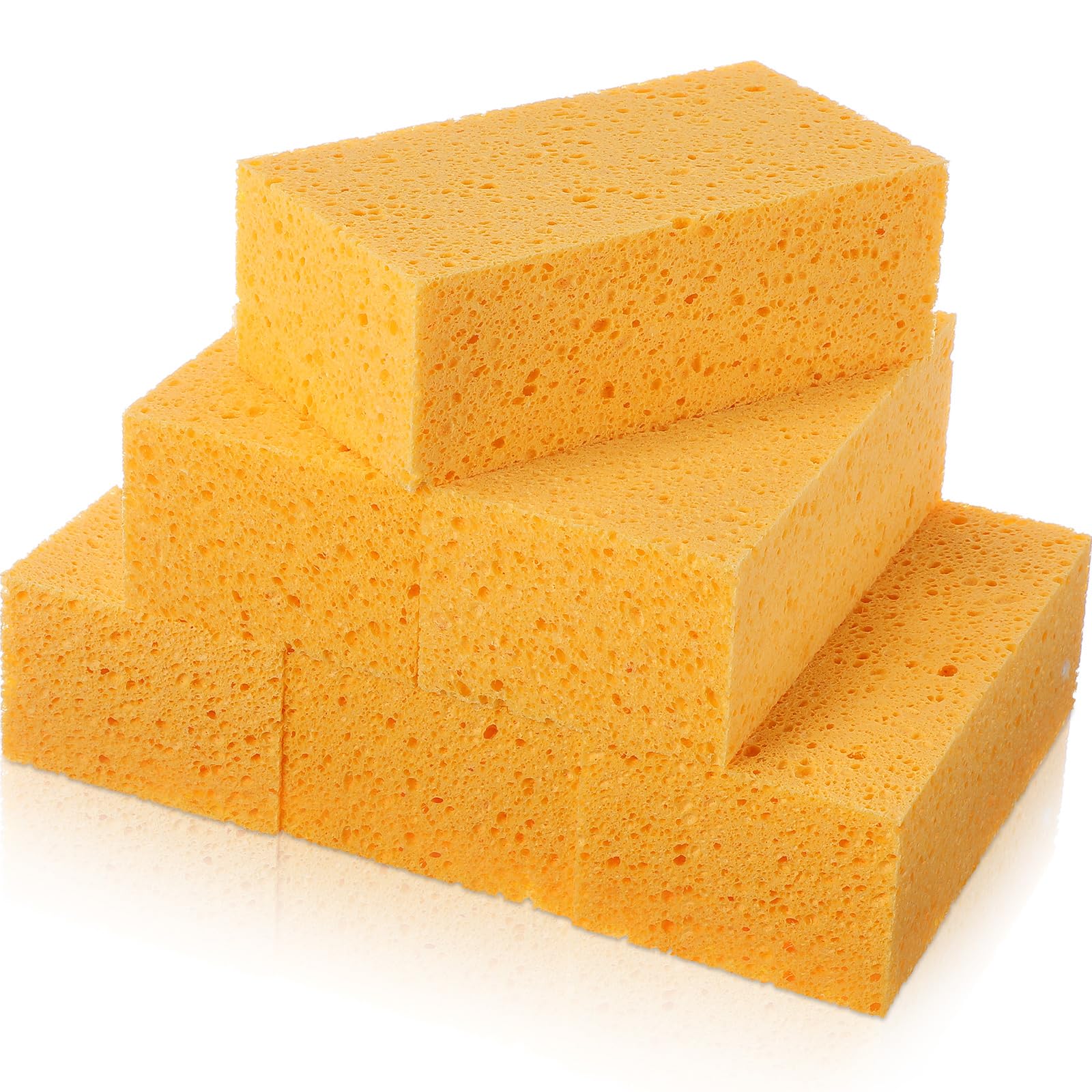 Mimorou 6 Pcs Large Cellulose Sponges Bulk for Car Washing Dish Cleaning