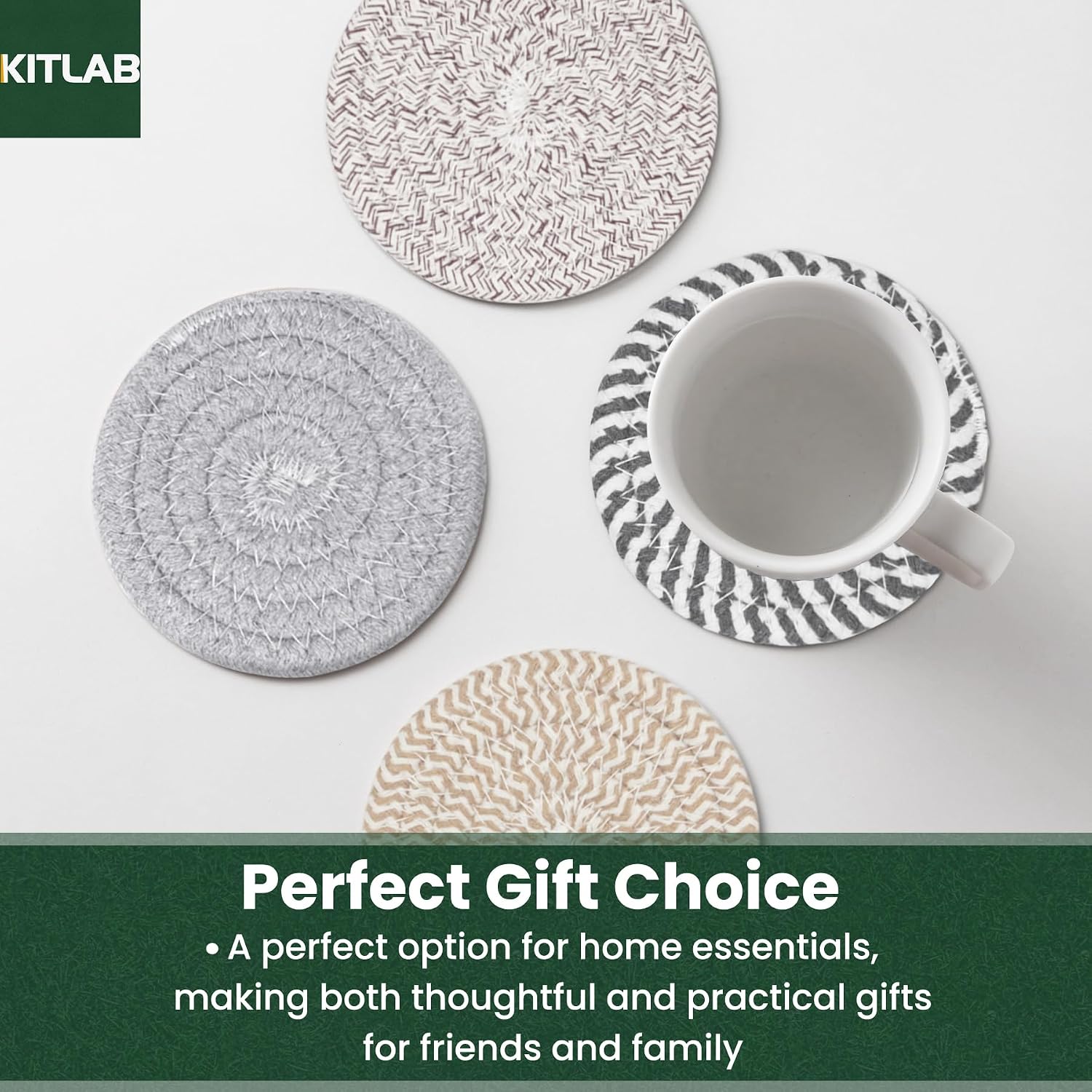 Drink Coasters with Holder, Set of 6
