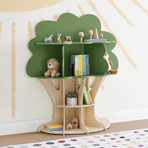 Miniatura 8 de Delta Children Tree Bookcase - Greenguard Gold Certified, Fern Green/Crafted Natural