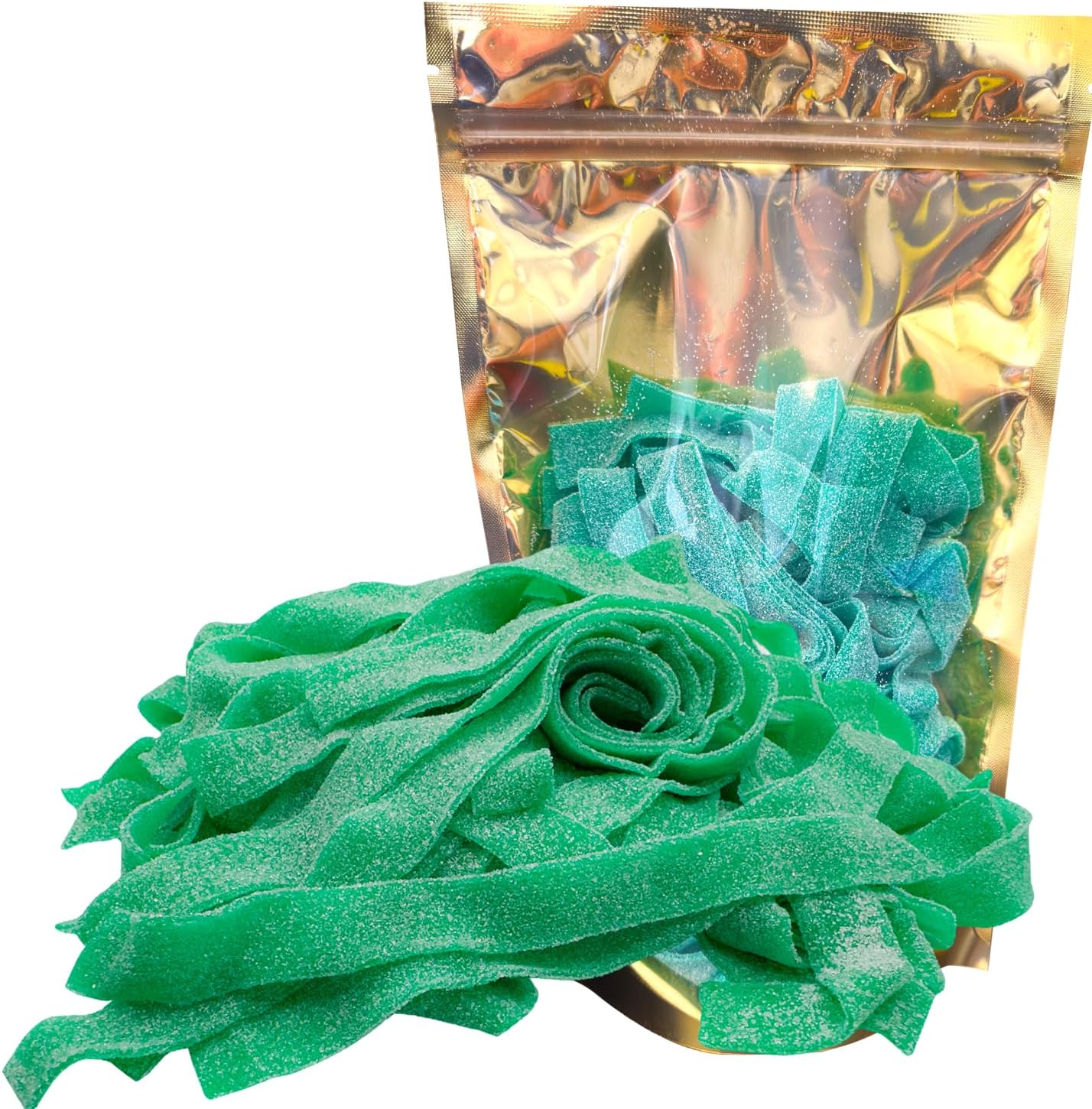 Dorval Green Apple Sour Power Belts Freshly Packaged in Reusable Pouch | 1 Lb.