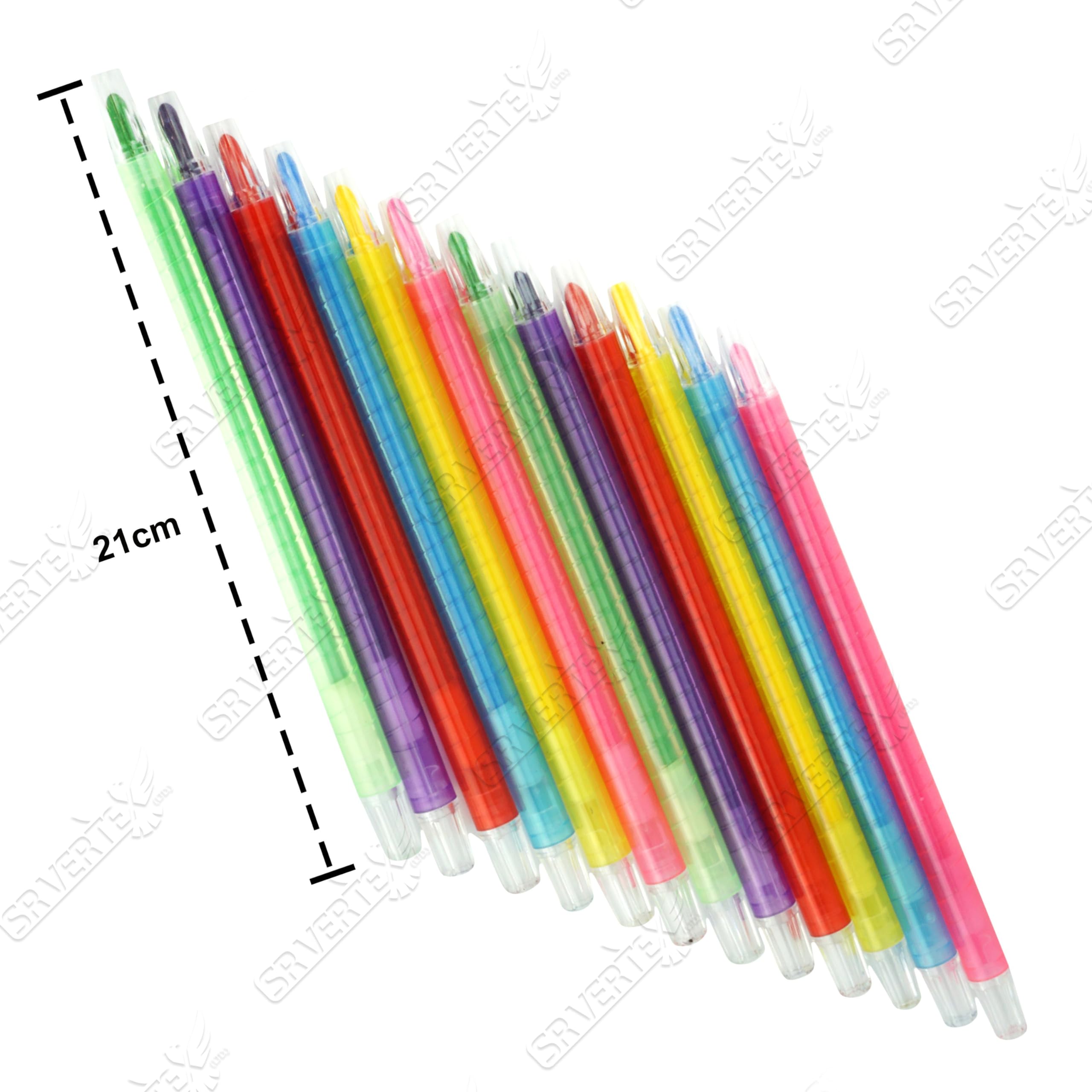 HOVUK 6 Crayons Twistables Géants 21 Cm – Couleurs Vives, Sans Affûtage, Cire Non Toxique – Cadeau Pâques, Sacs à Surprises, Activités Créatives