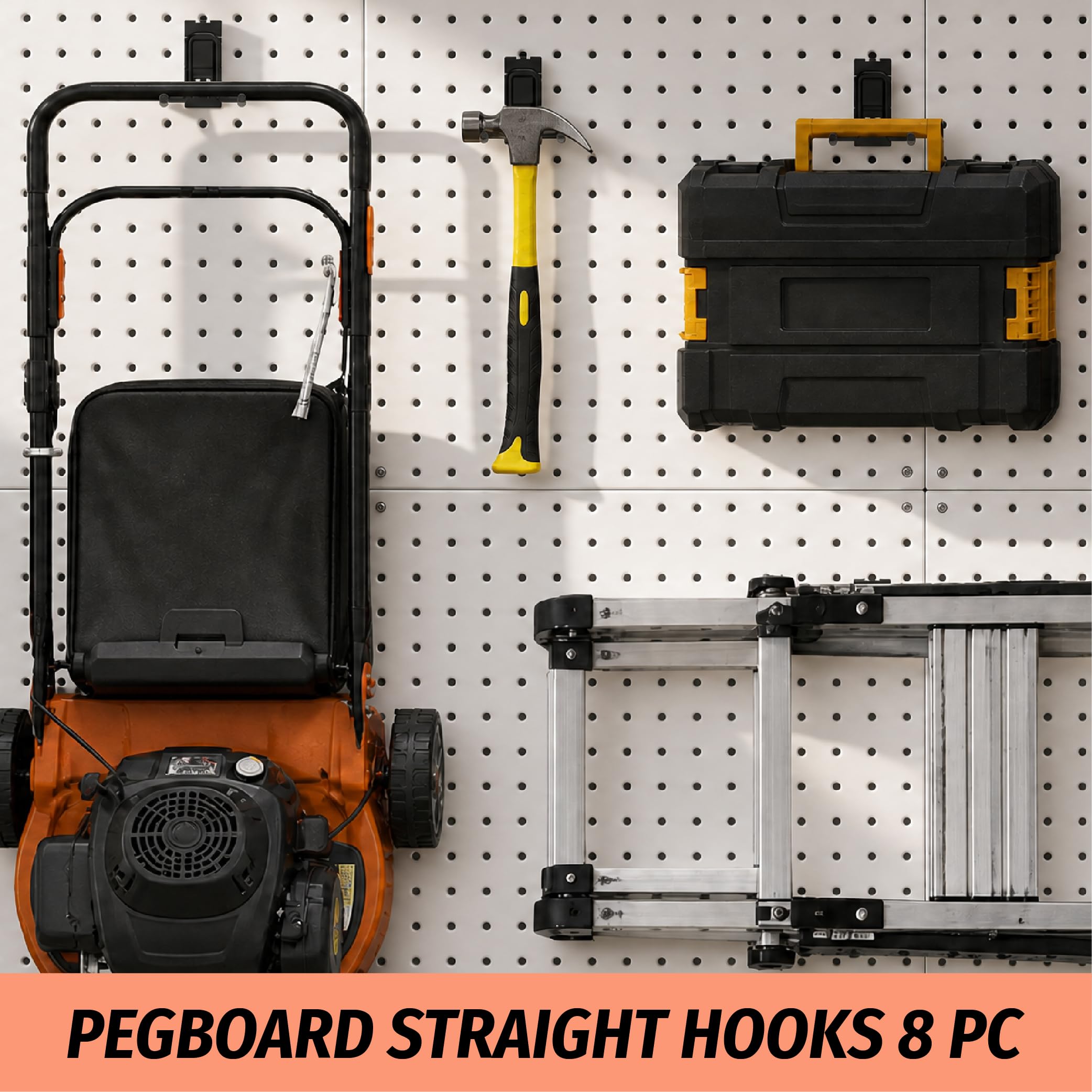 HUHOLE Pegboard Hooks - 8 Pack for Tools & More -5