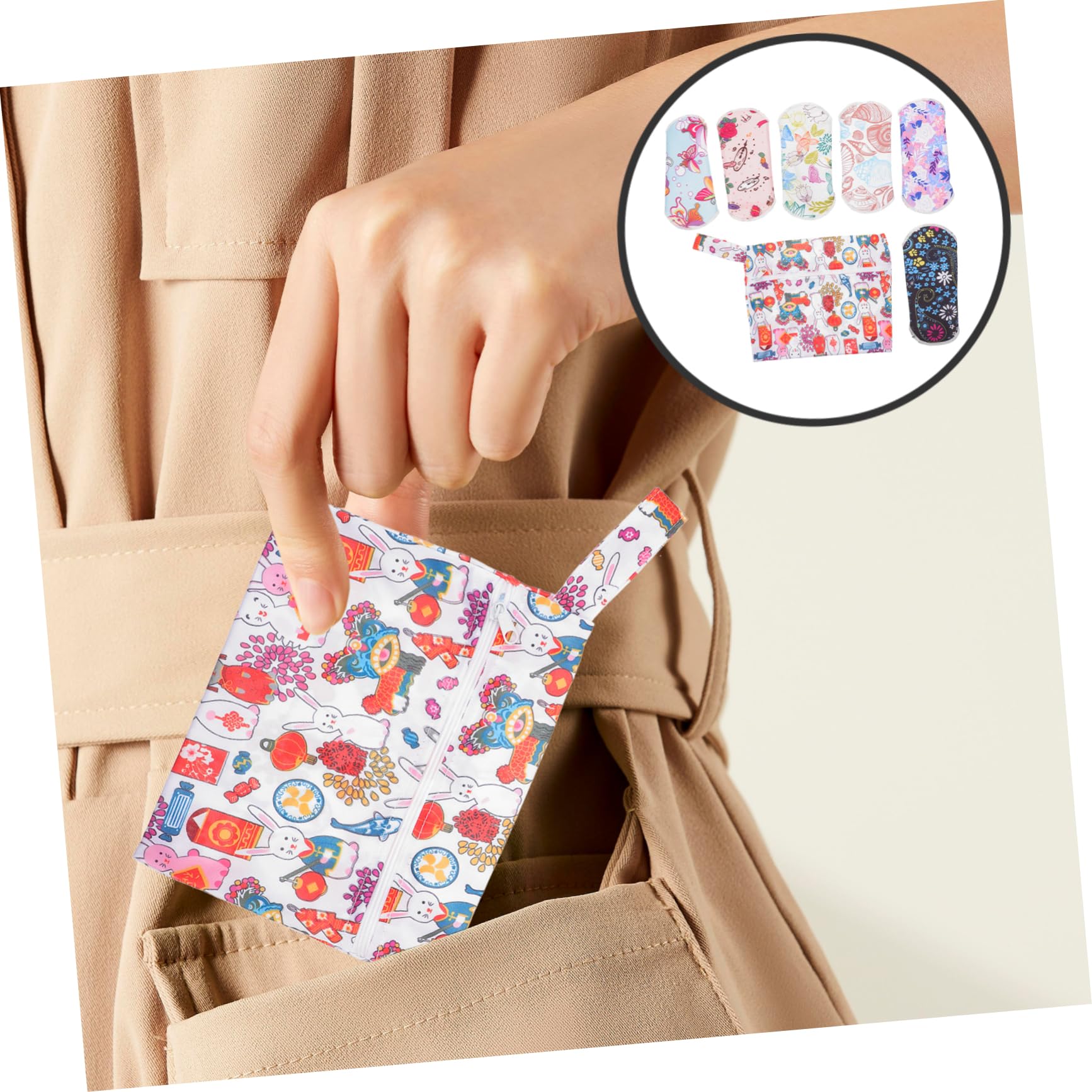 FRCOLOR 3 Sets Damenbinden Slipeinlagen Stillzeit Plus Wiederverwendbare Pads Unterwäscheeinlagen Für Frauen Extra Stark Menstruations Wärmekissen Mikrowellengeeignet Brust Mini