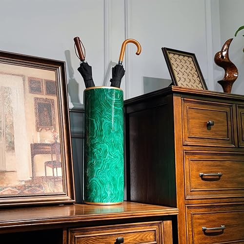 Miniatura 7 de Soporte para paragüas, cubo para paraguas, jarrón de suelo, estilo moderno para almacenar bastones, bastones para entrada, porche, interior, color