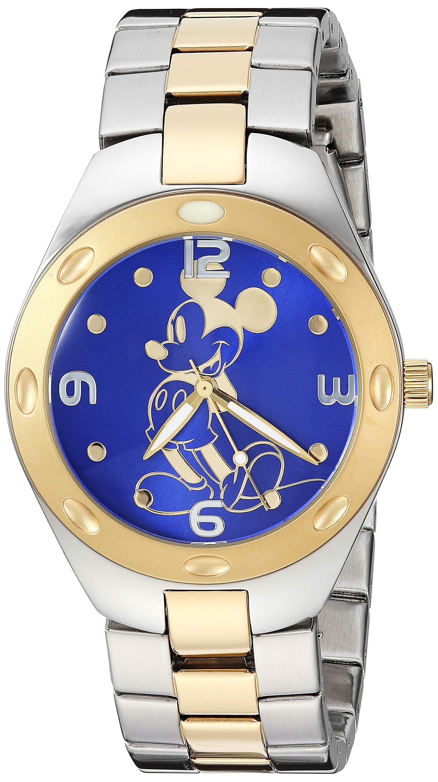 DISNEY Mickey Mouse Watch Men - Mickey Mouse Watches for Men - Mens Watch - Watches for - Classic - Stainless Steel Case - Multicolor Bracelet Toys