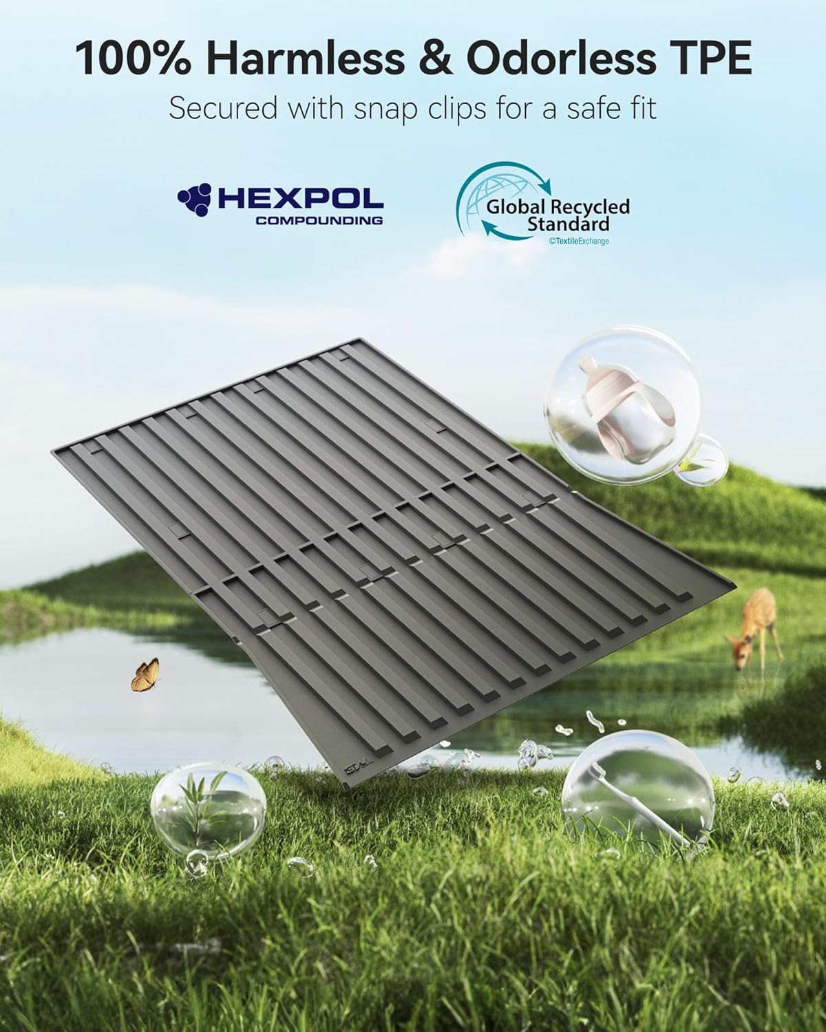 3W Truck Bed Mat for Tesla Cybertruck 2023 2024 2025, All Weather Protection Waterproof Car Bed Liner, Custom Fit TPE Pickup Rear Trunk Cargo Mat Tesla Accessories Mats, Black - Image 8