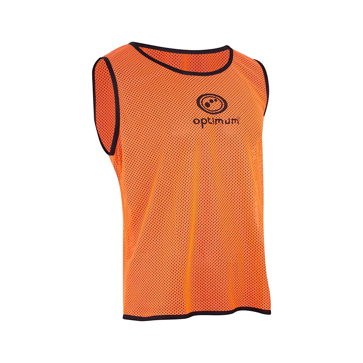 Optimum Unisex Training Bib - Pro Grade Mesh Polyester, Vibrant Anti-Sweat Multi-Sport Bib for Football, Rugby, & Other Activities - Orange, Small