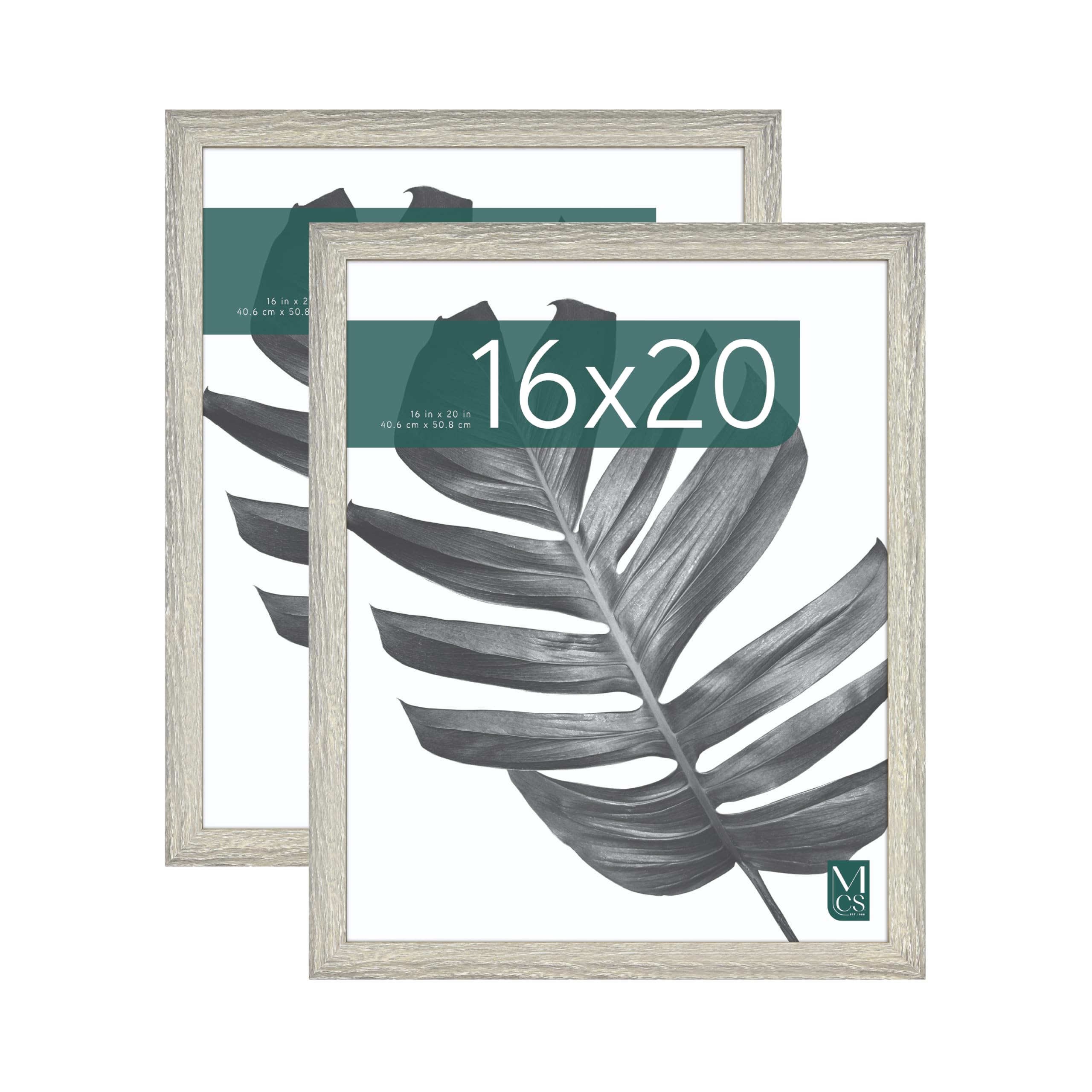 MCS Studio Gallery Poster Frame, 16x20, Gray Woodgrain, 2-Pack