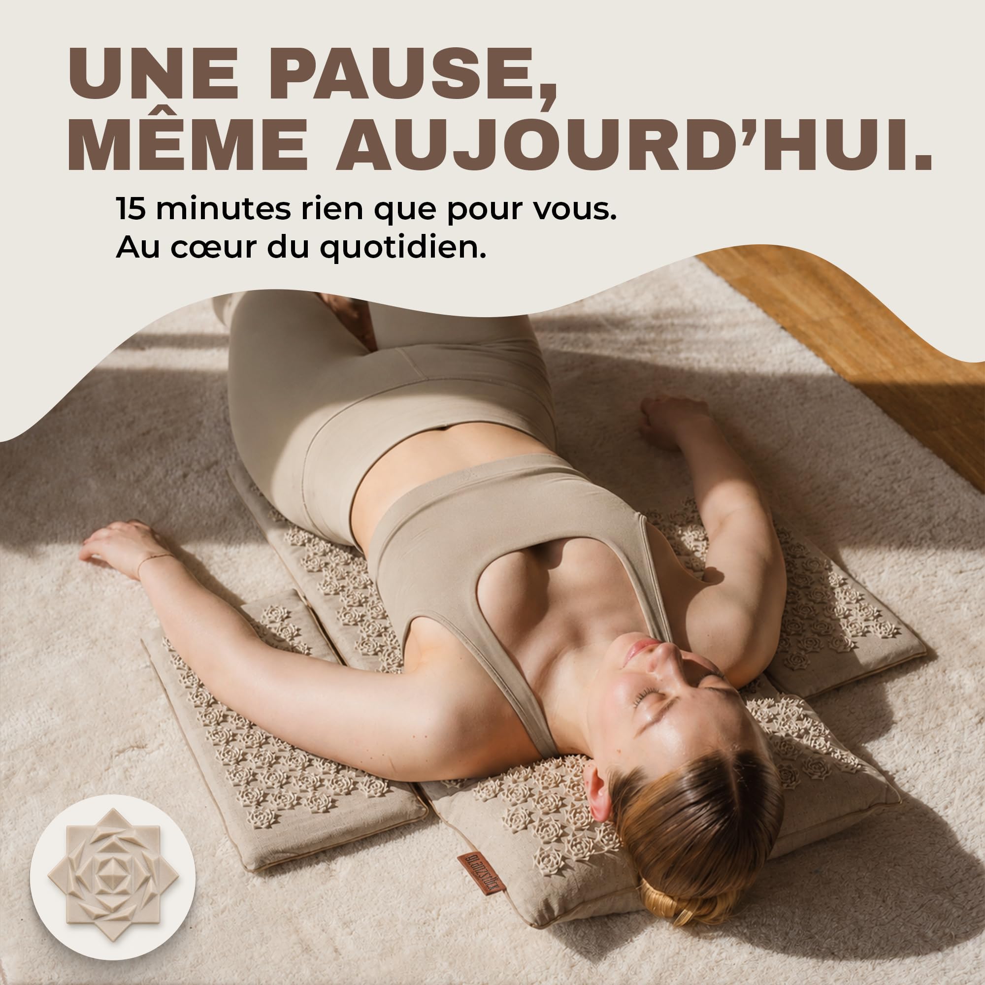 Glanzstück Berlin®: Tapis d'acupression XXL Lounge Intense pour tout le corps, idéal pour les débutants, en cas de tension, maux de tête, maux de dos, stress