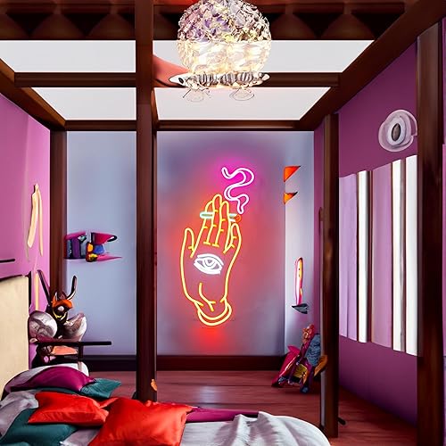 Miniatura 7 de Letrero de neón de ojo solitario para decoración de pared, luz de neón LED para bar, boda, cumpleaños, fiesta en casa, regalos de decoración