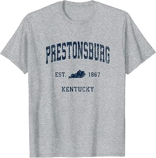 Prestonsburg Kentucky KY Vintage Athletic Navy Sports Design T-Shirt