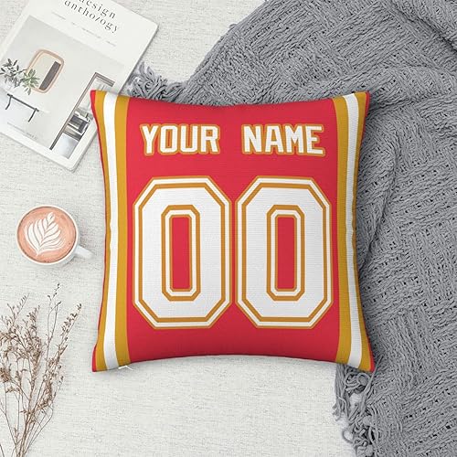 Miniatura 2 de Funda de almohada personalizada con nombre y número para marido, padre, hombres, niños, regalo de 12 x 12 pulgadas