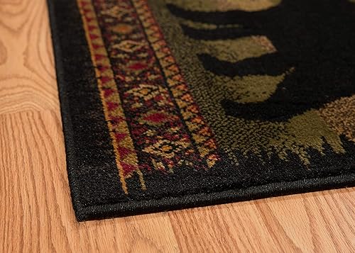 Miniatura 4 de United Weavers of America Affinity Collection Black Bears - Alfombra de 1.10 x 7.2 pies, color marrón
