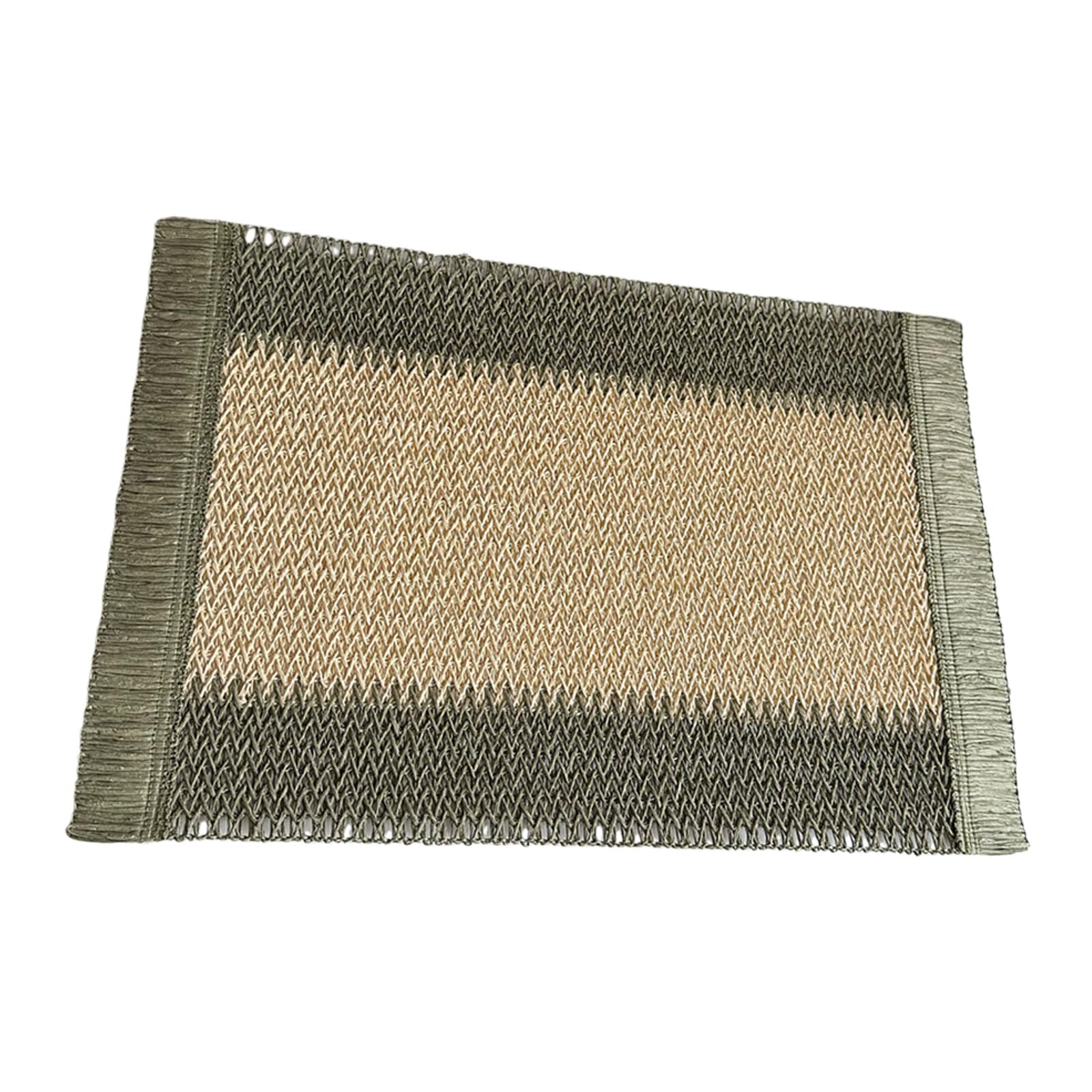 MALSSE Artisanal Styles Striped Design Paper Rope Woven Heat Protectors Placemat for Elegant Homes3 and Offices Decors Woven
