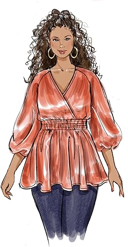 Miniatura 5 de BUTTERICK B6931W2 - Kit de patrón de costura semiajustada para mujer, código de diseño B6931, tallas 20W-22W-24W-26W-28W S