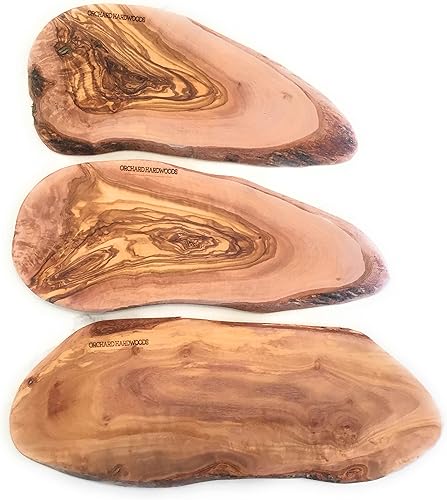 Miniatura 3 de Tabla de queso de madera de olivo de grano final rústico hecho a mano de 16 pulgadas, bandeja de embutidos de madera, corte, corte, porción, regalo