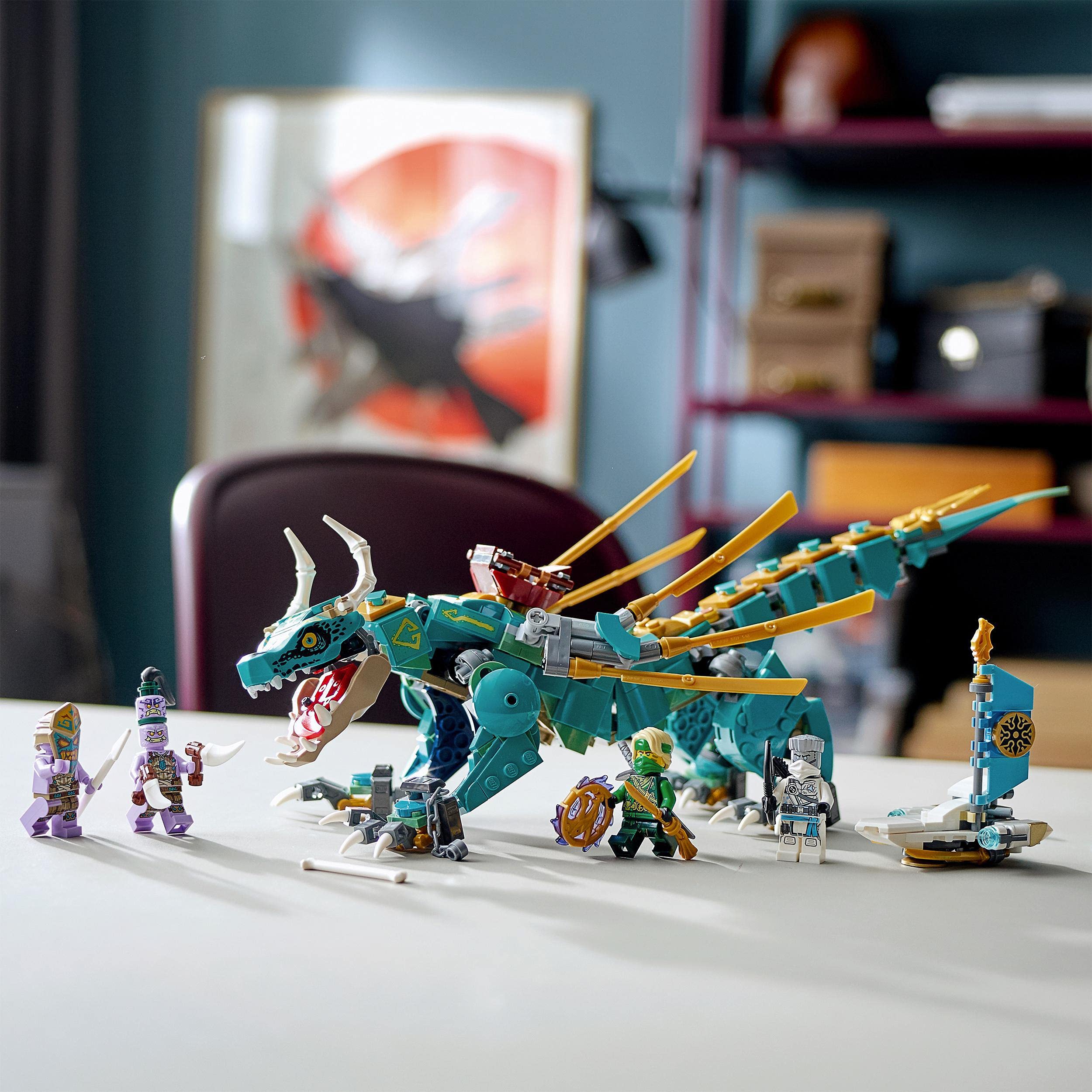 LEGO 71746 NINJAGO Dschungeldrache Bauset, mit Ninja Lloyd und Zane Minifiguren, Drache Spielzeug ab 8 Jahren für Jungen und Mädchen