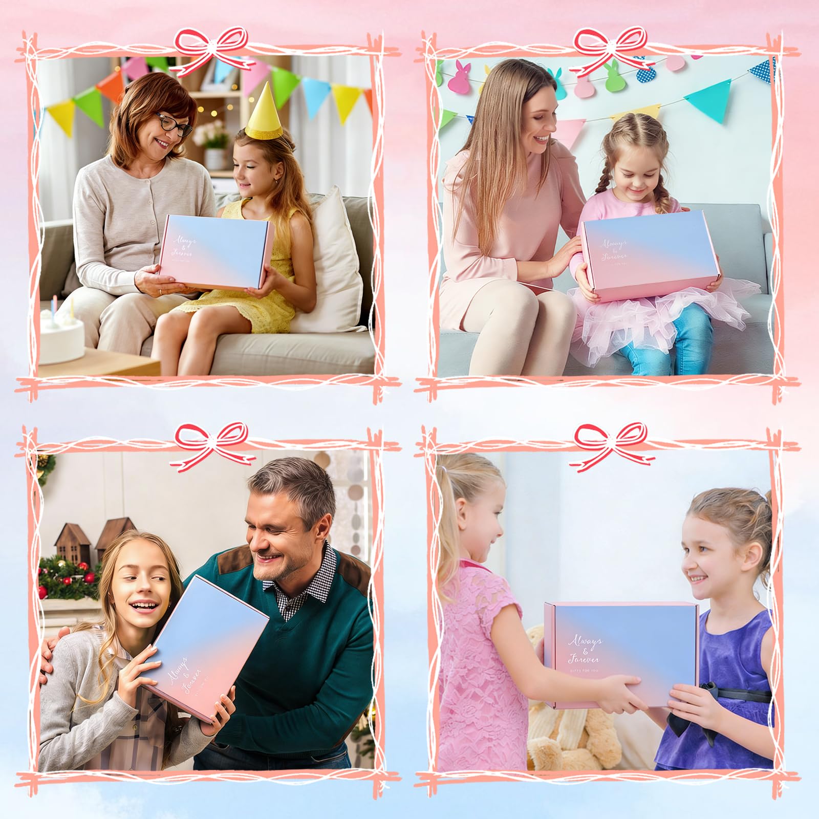 Regali per ragazze adolescenti 9, 10, 11, 12, 13, 14, 15, 16 anni, con bicchiere da 500 ml con stampa a fiocco, pennello per trucco, trousse per il trucco, fascia, calze, braccialetto, taccuino