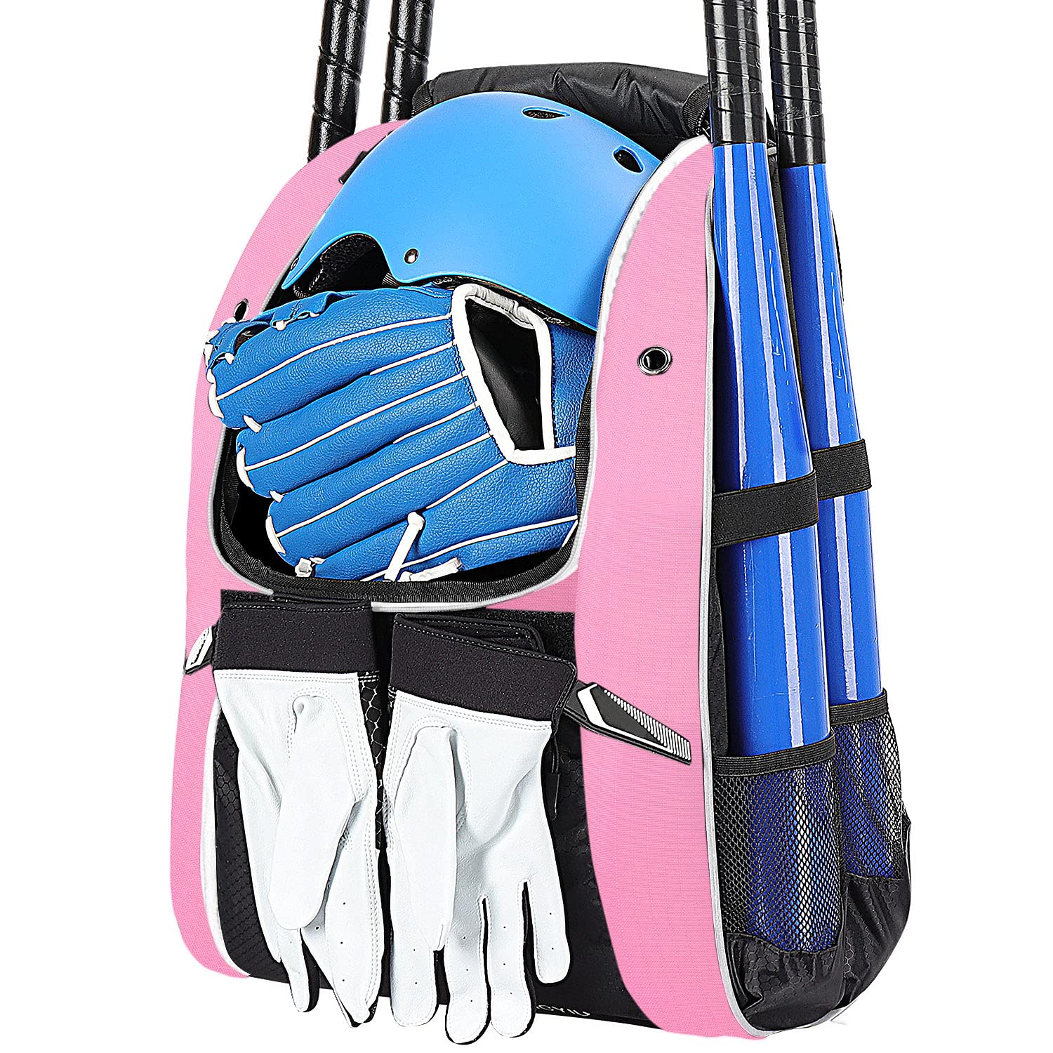 Sac à Dos Baseball/Softball No Errors - Pour Gants, Battes Et Casque - Noir/Argent