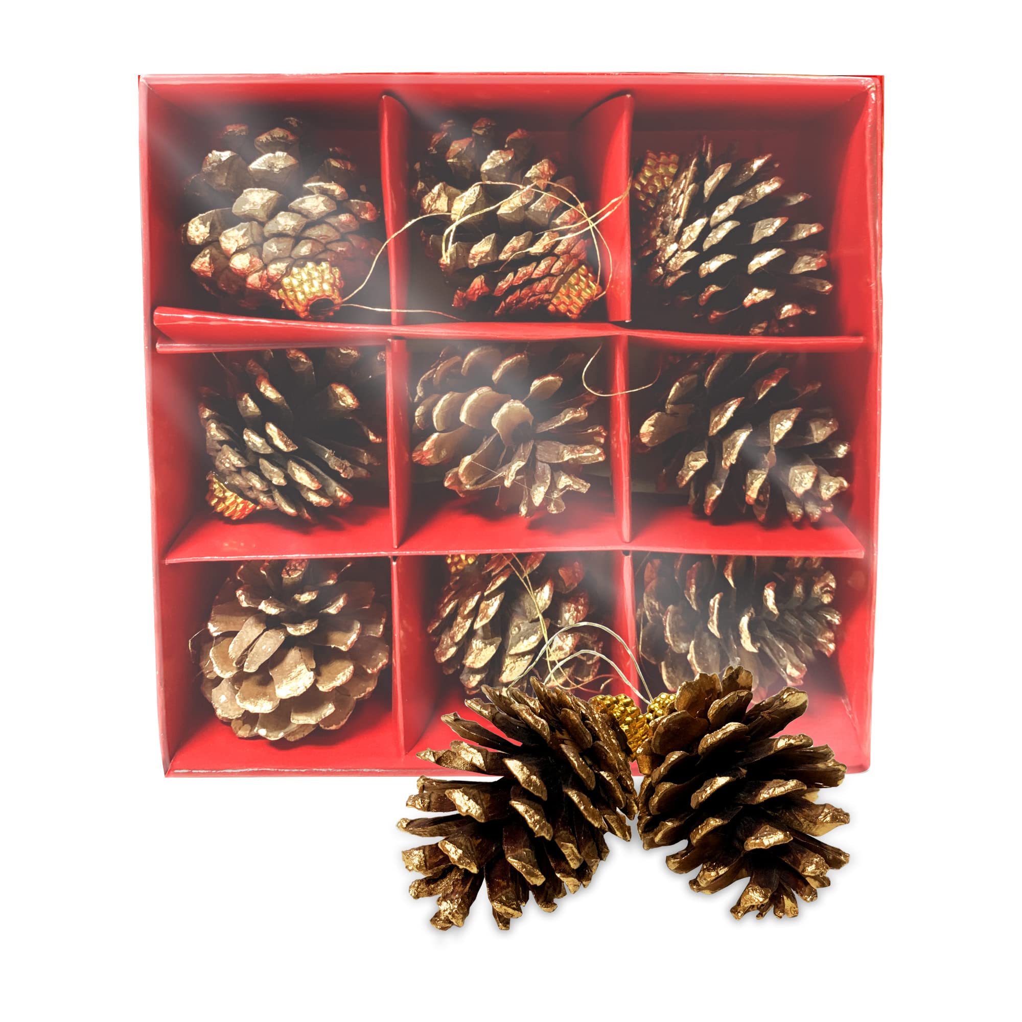 Christmas Magic Pine Cone Natural 4.5cm 9pc