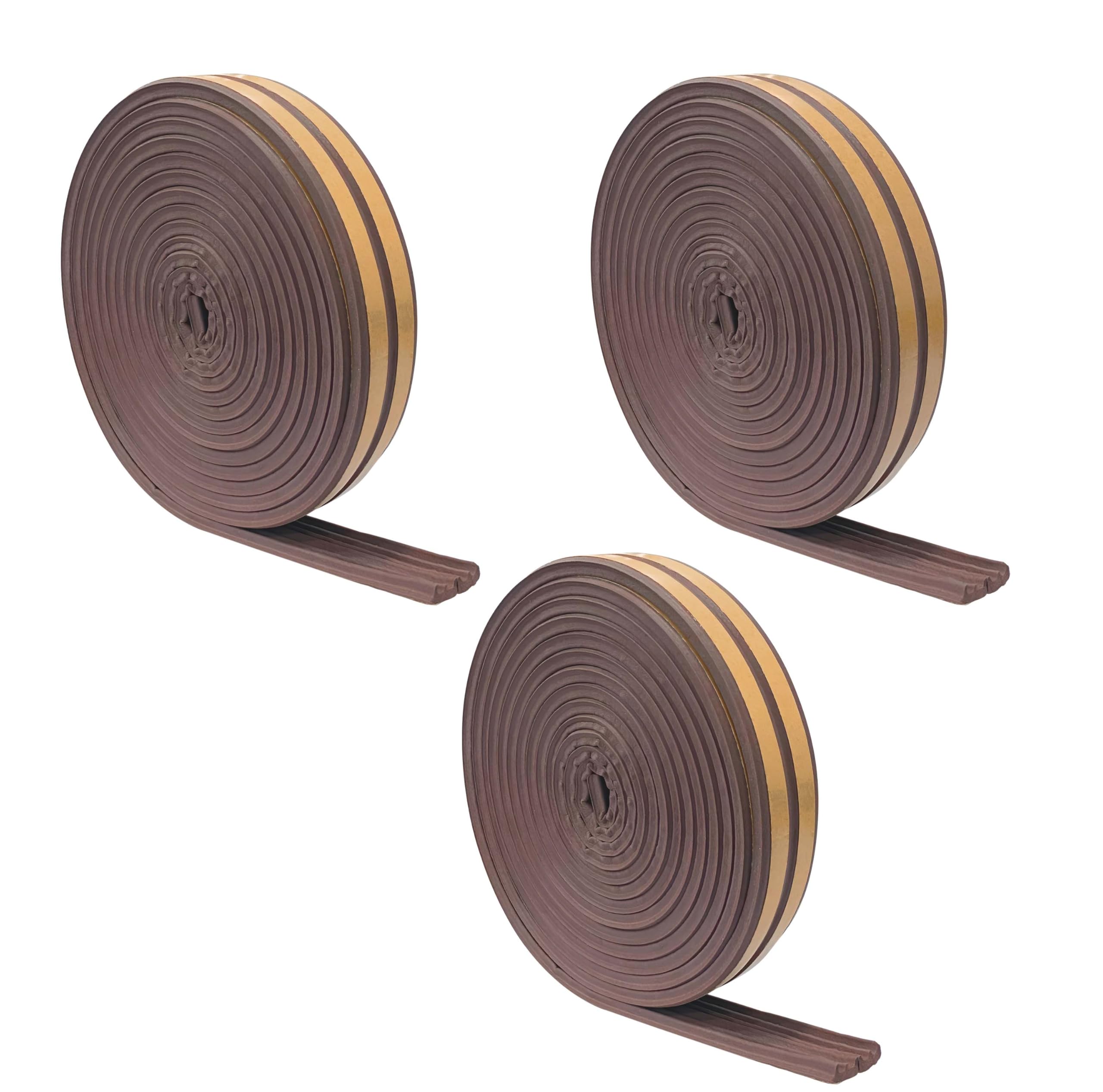 Plantex Window Seal Tape for Perimeter/Door Strip/DIY 3M Self Adhesive/Soundproof & Weatherproof Strip - Pack of 3 (E Shape, 18Feet, Brown) (B0DBLKD758) Amazon Price History, Amazon Price Tracker