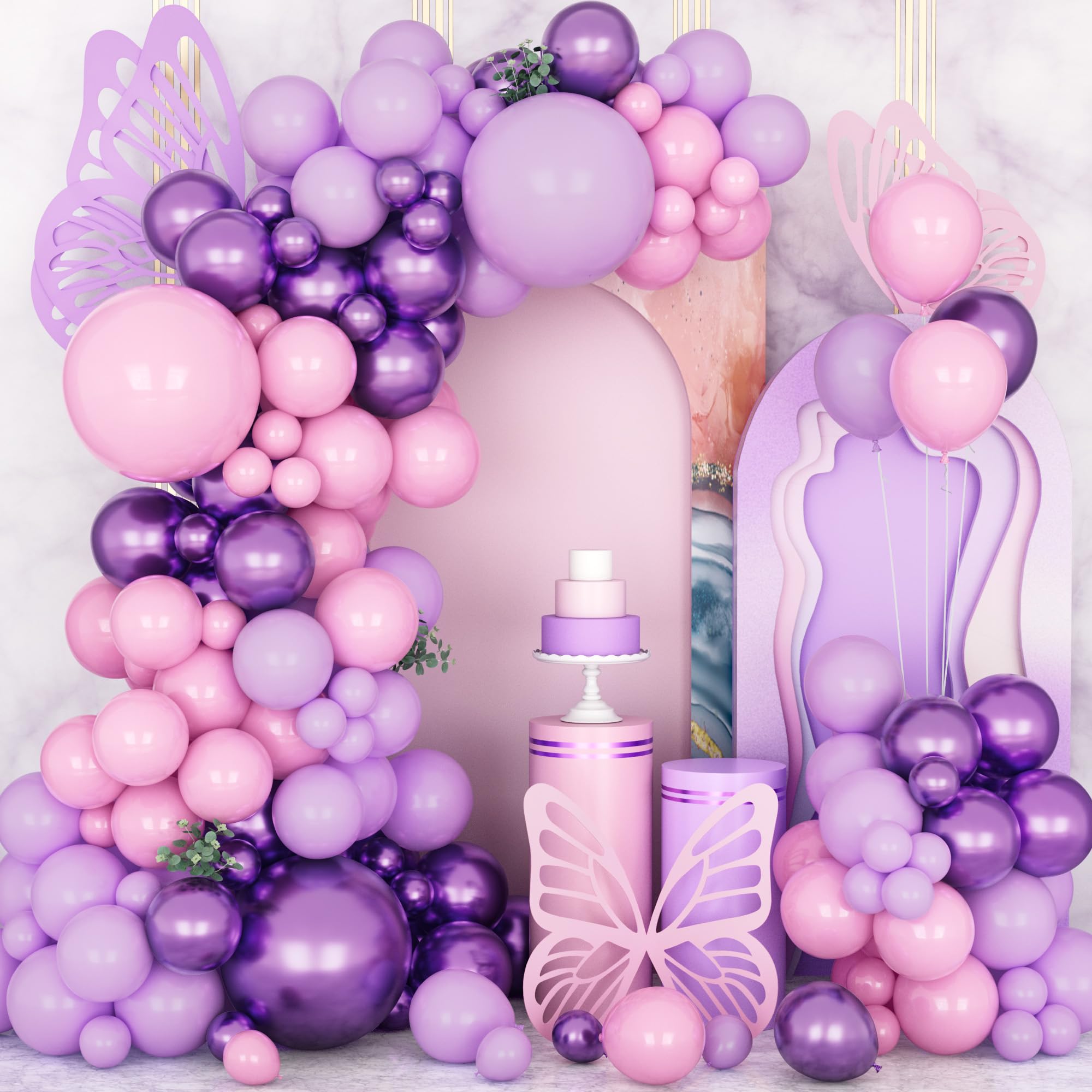 Coriandoli Rosa Modello Uniforme Di Palloncini Di Compleanno E Coriandoli  Illustrazione Coriandoli Viola, image size:2000x2000