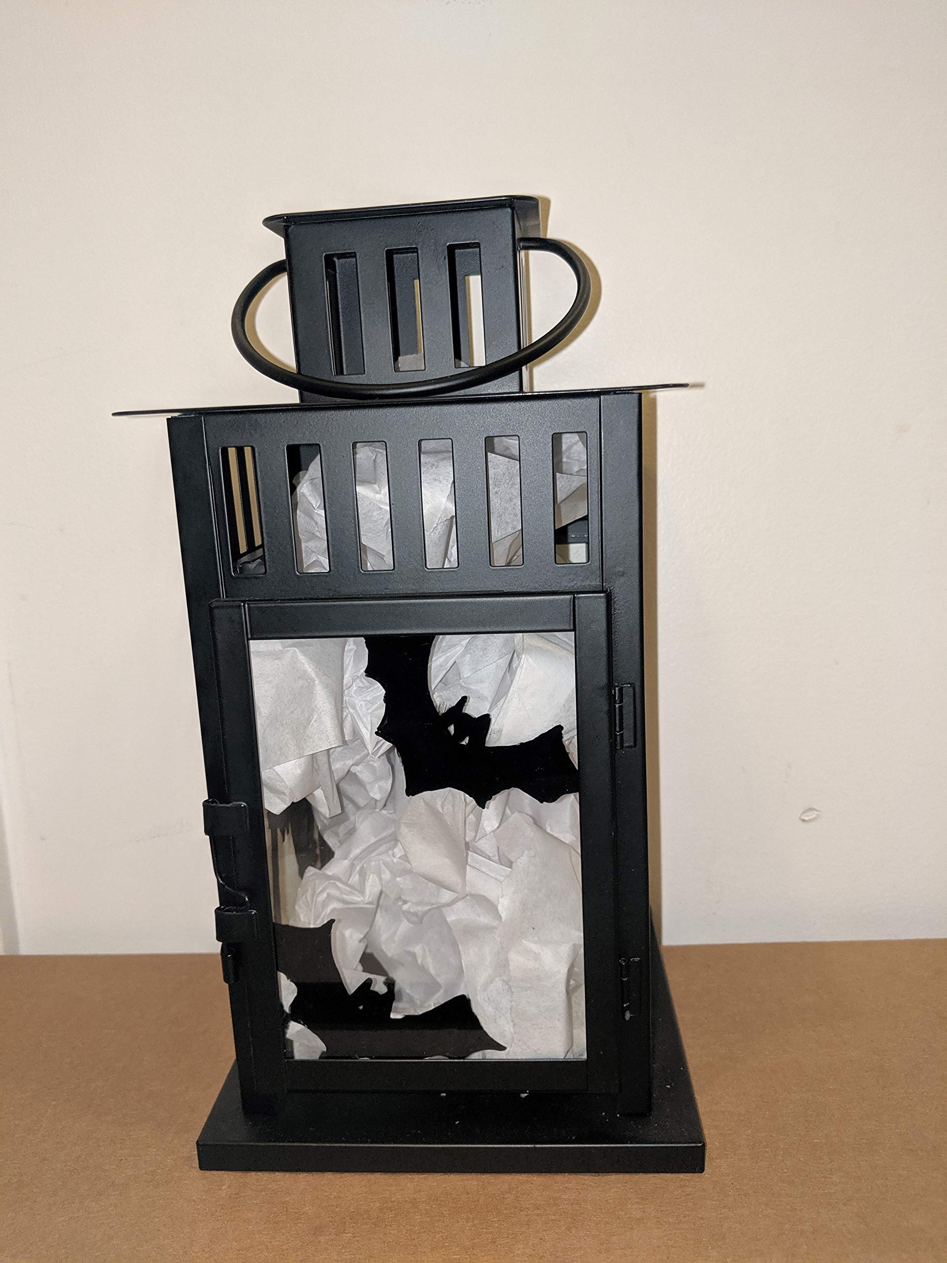 Hand Painted Lantern with Bats