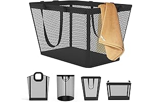 NPET Mesh Storage Bin : Durable Collapsible Laundry Basket for Effortless Closet Organization