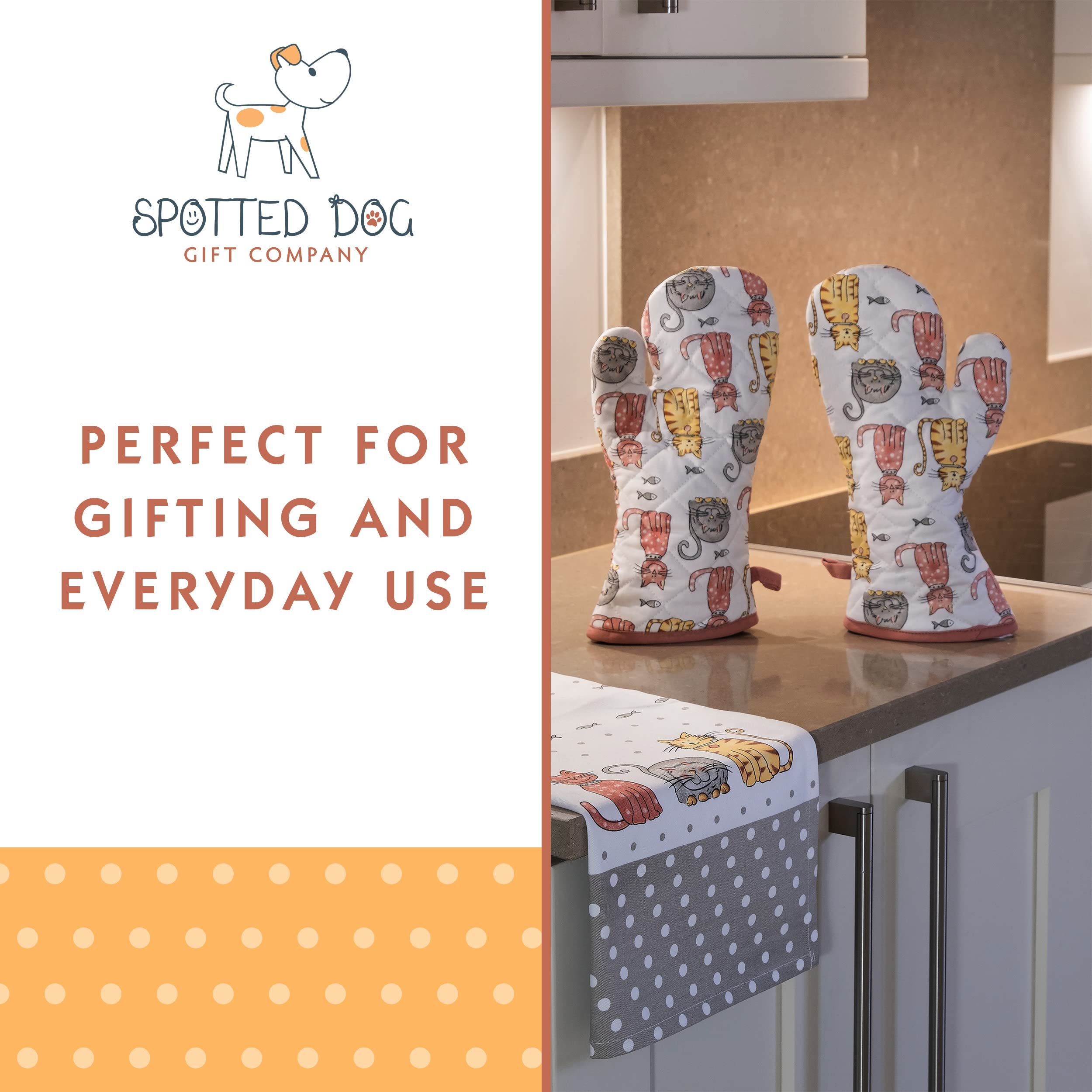 SPOTTED DOG GIFT COMPANY Oven Gloves Heat Resistant Oven