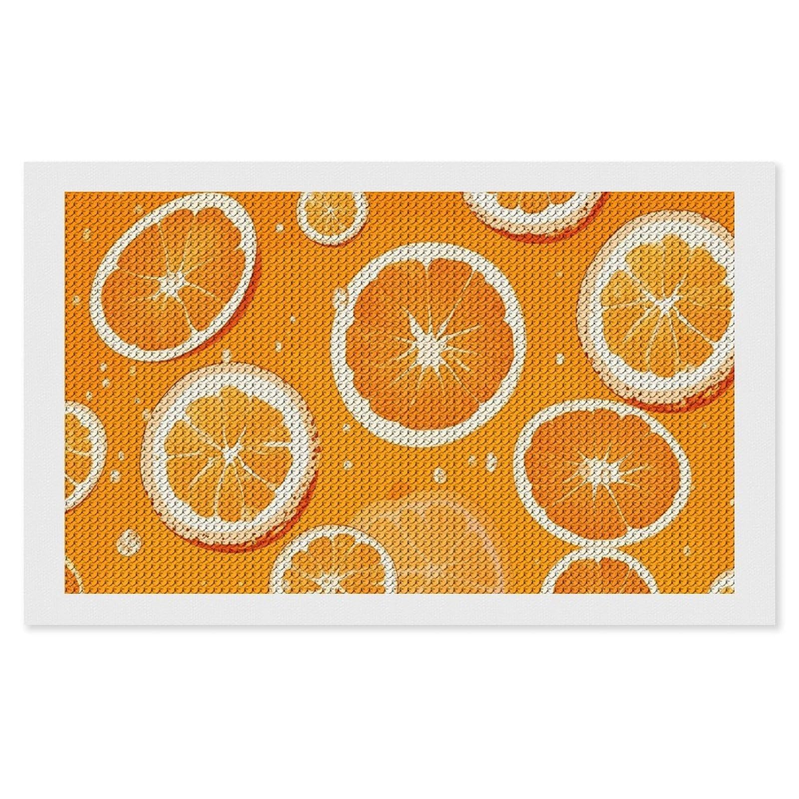 NONHAI Diamond Painting Kits for Adults - DIY Diamond Art Kits for Beginners - Full 5D Paint Drill Diamond Dots Paintings- Orange Slices Diamonds Pictures Gem Art and Craft Wall Decor 12"x20"
