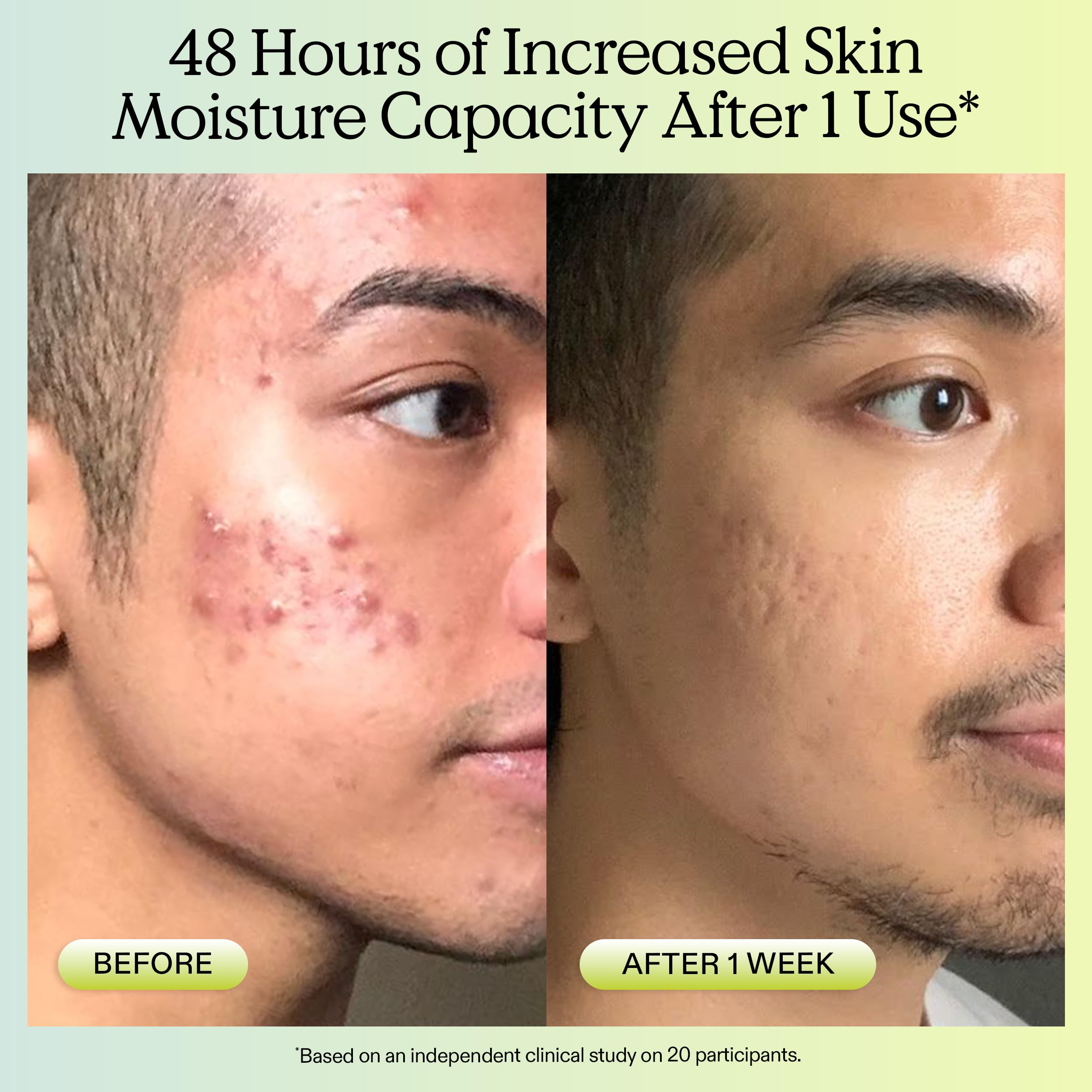 "KraveBeauty DUO Hanf-Feuchtigkeitsreiniger Matcha Täglicher Gesichtsreiniger, der die Haut nicht austrocknet, stärkt die Hautbarriere, angereichert mit Hanfsamenöl, hautverträglich