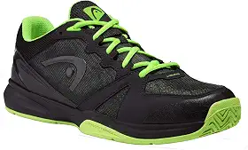 Tênis de quadra masculino Revolt Pro Indoor (preto/verde) para squash, badminton ou pickleball