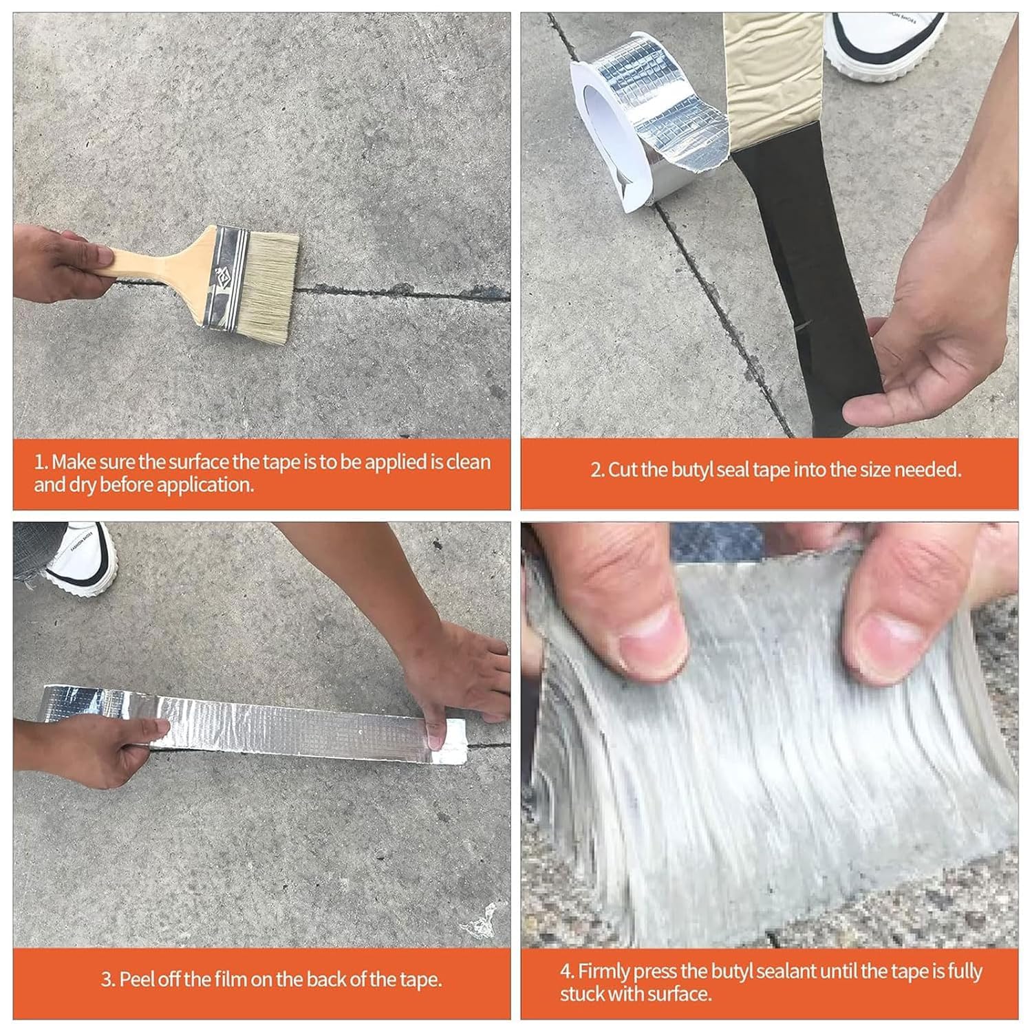 Cinta autoadhesiva de Asfalto, Cinta bituminosa autoadhesiva Impermeable para reparación de roturas de tuberías, Ventanas y techos de caravanas (50 cm x 7 m).